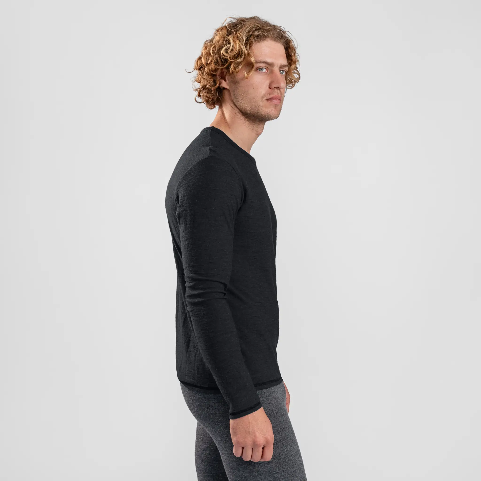 3 Pack Bundle - Men's Alpaca Wool Long Sleeve T-Shirt: 160 Ultralight - Image 50