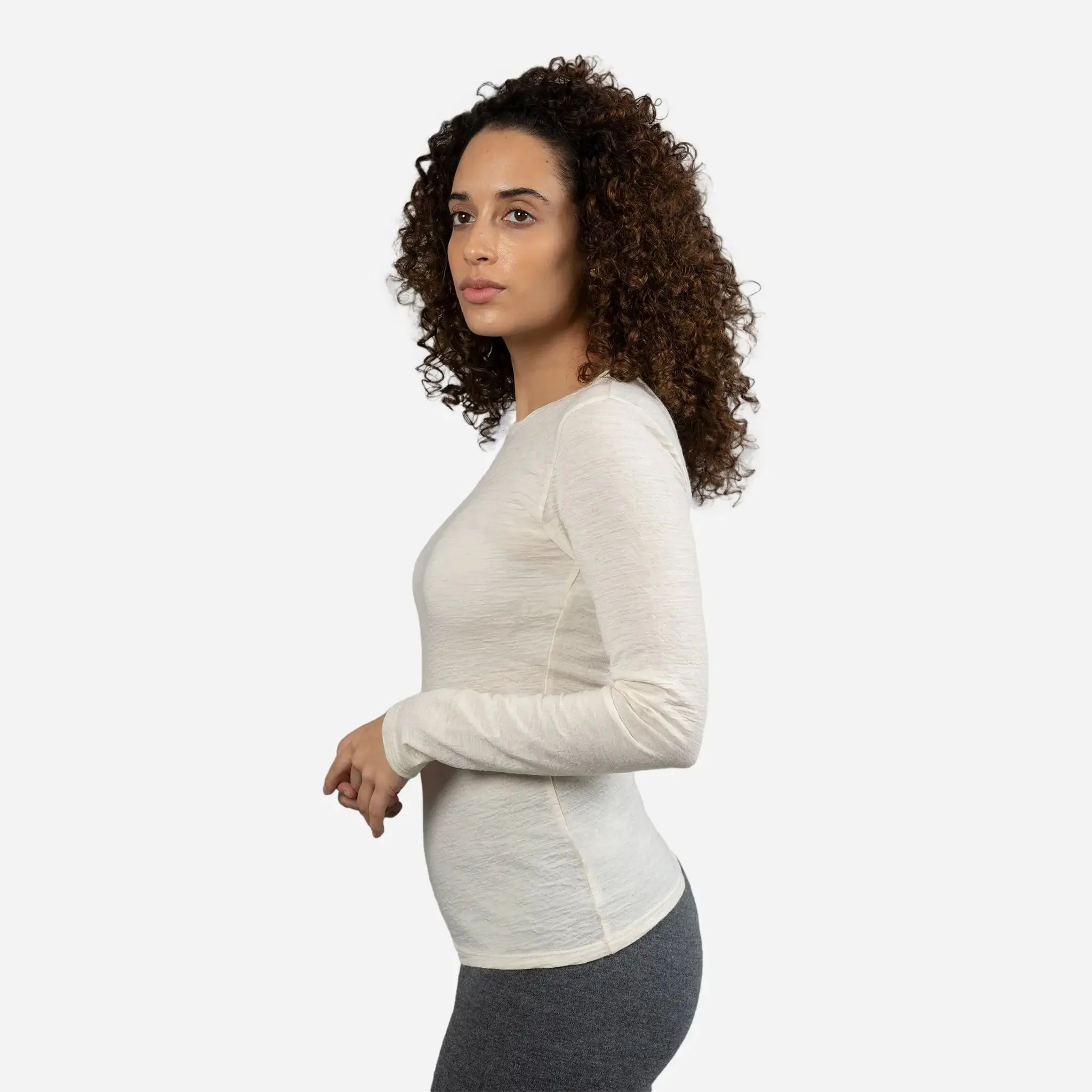 3 Pack Bundle - Women's Alpaca Wool Long Sleeve T-Shirt: 160 Ultralight - Image 20