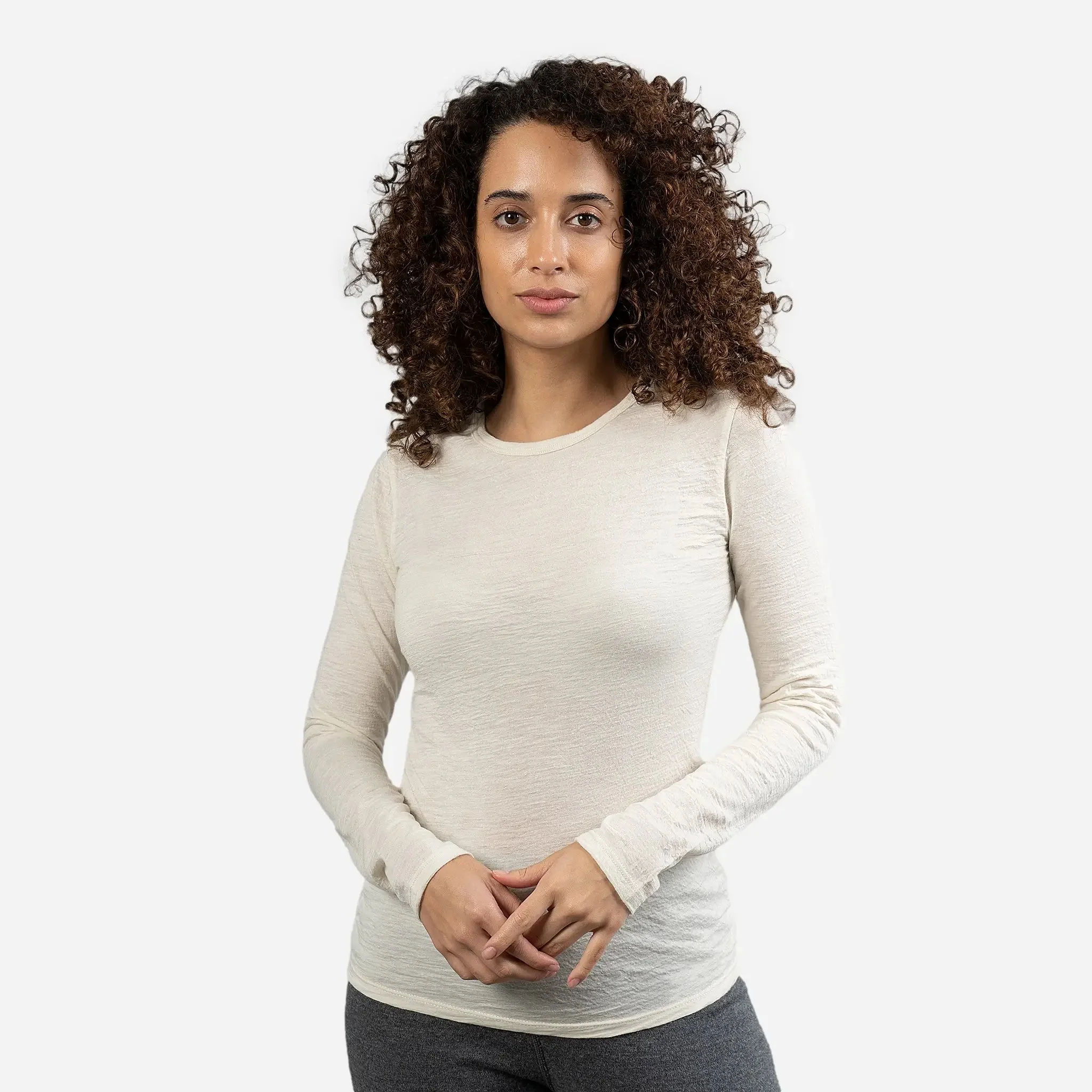 3 Pack Bundle - Women's Alpaca Wool Long Sleeve T-Shirt: 160 Ultralight - Image 23