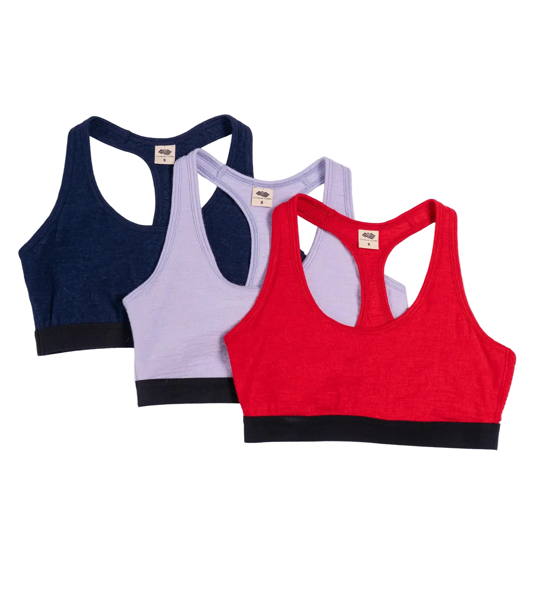 3 Pack Bundle - Women's Alpaca Wool Sports Bra: 160 Ultralight - Image 45