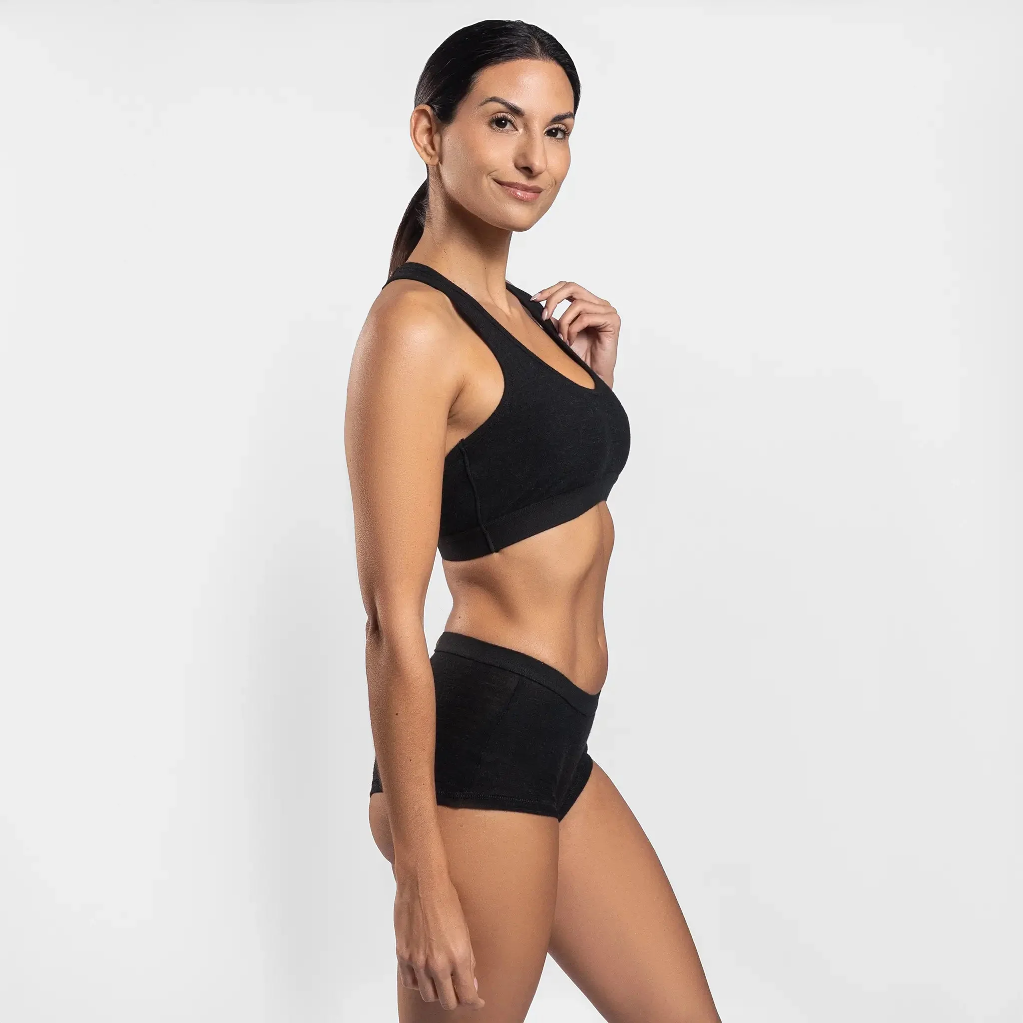 3 Pack Bundle - Women's Alpaca Wool Sports Bra: 160 Ultralight - Image 8