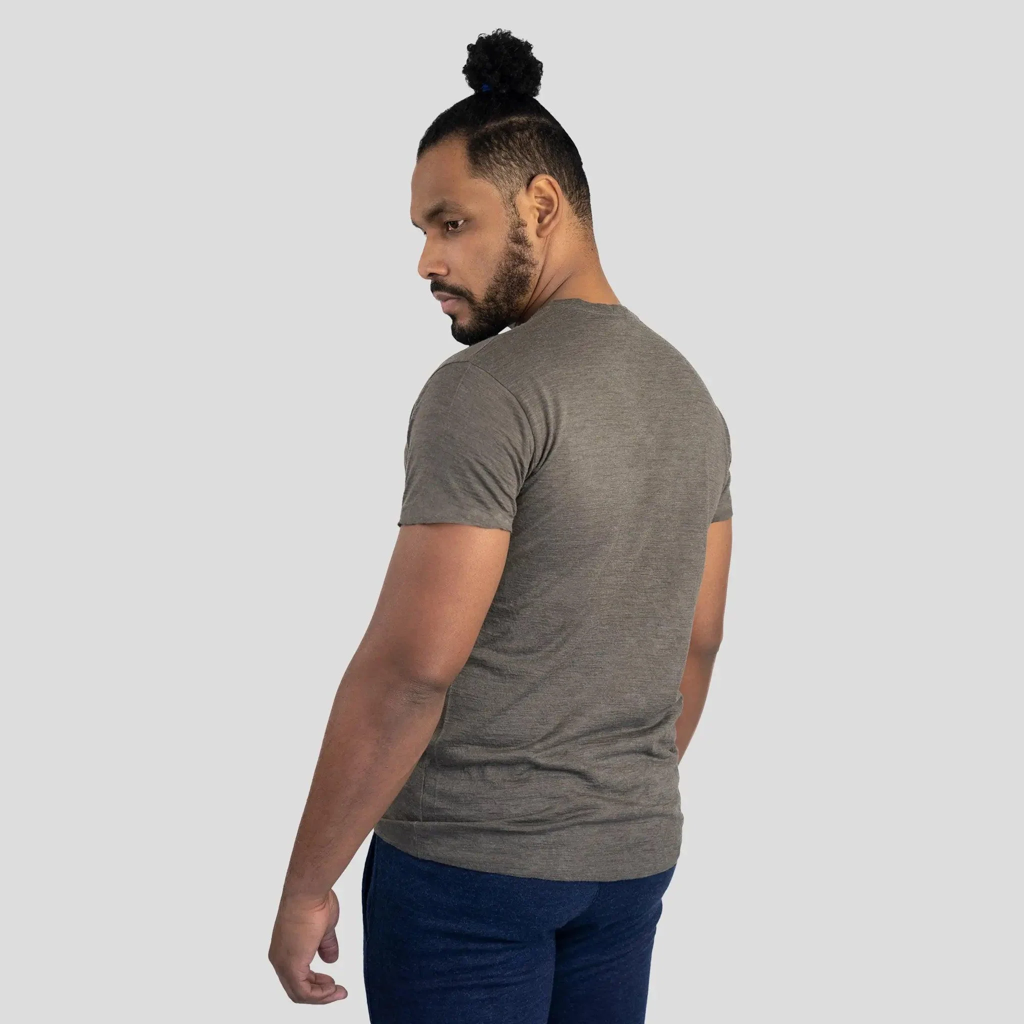 3 Pack Bundle - Men's Alpaca Wool T-Shirt: 160 Ultralight Crew Neck - Image 7