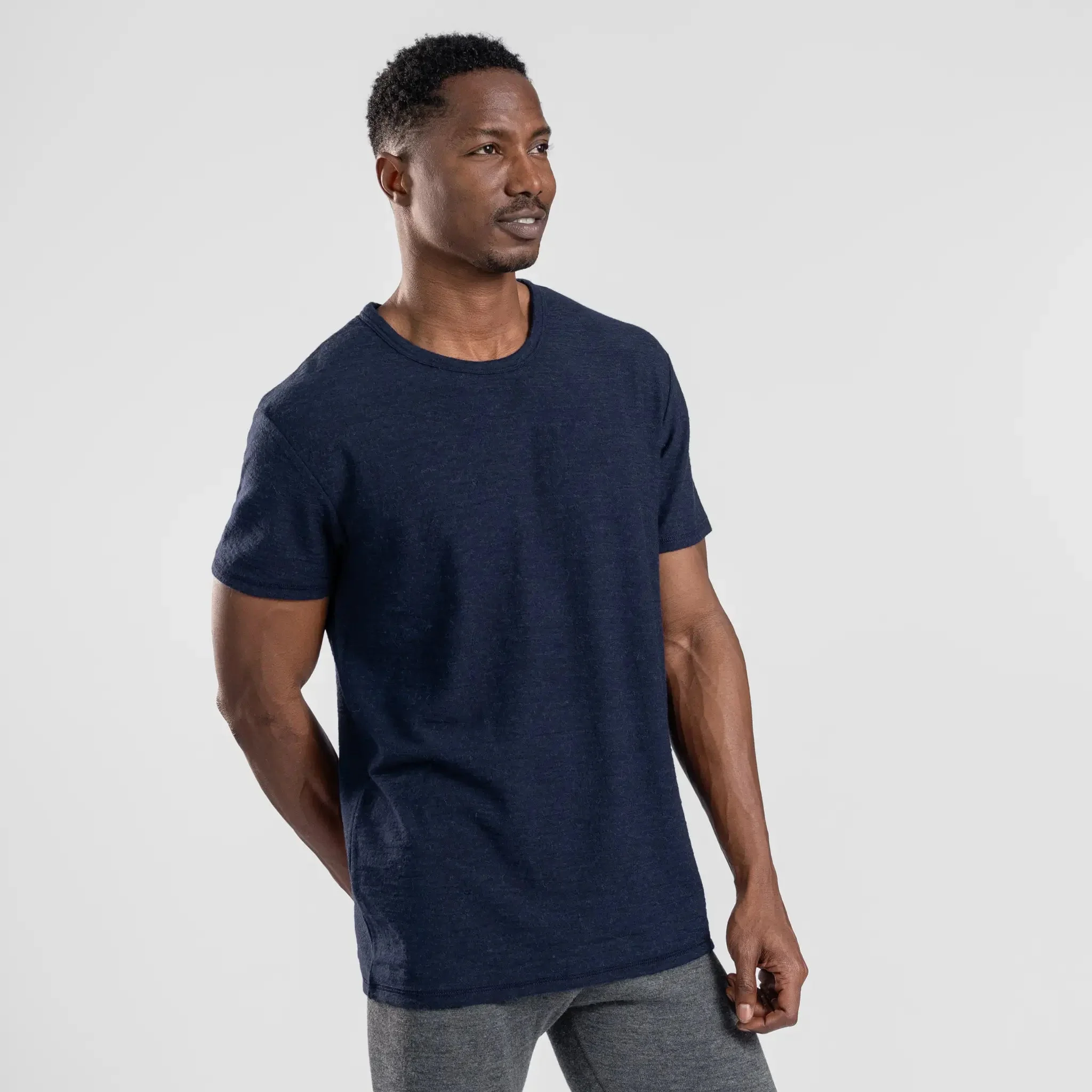 3 Pack Bundle - Men's Alpaca Wool T-Shirt: 160 Ultralight Crew Neck - Image 35