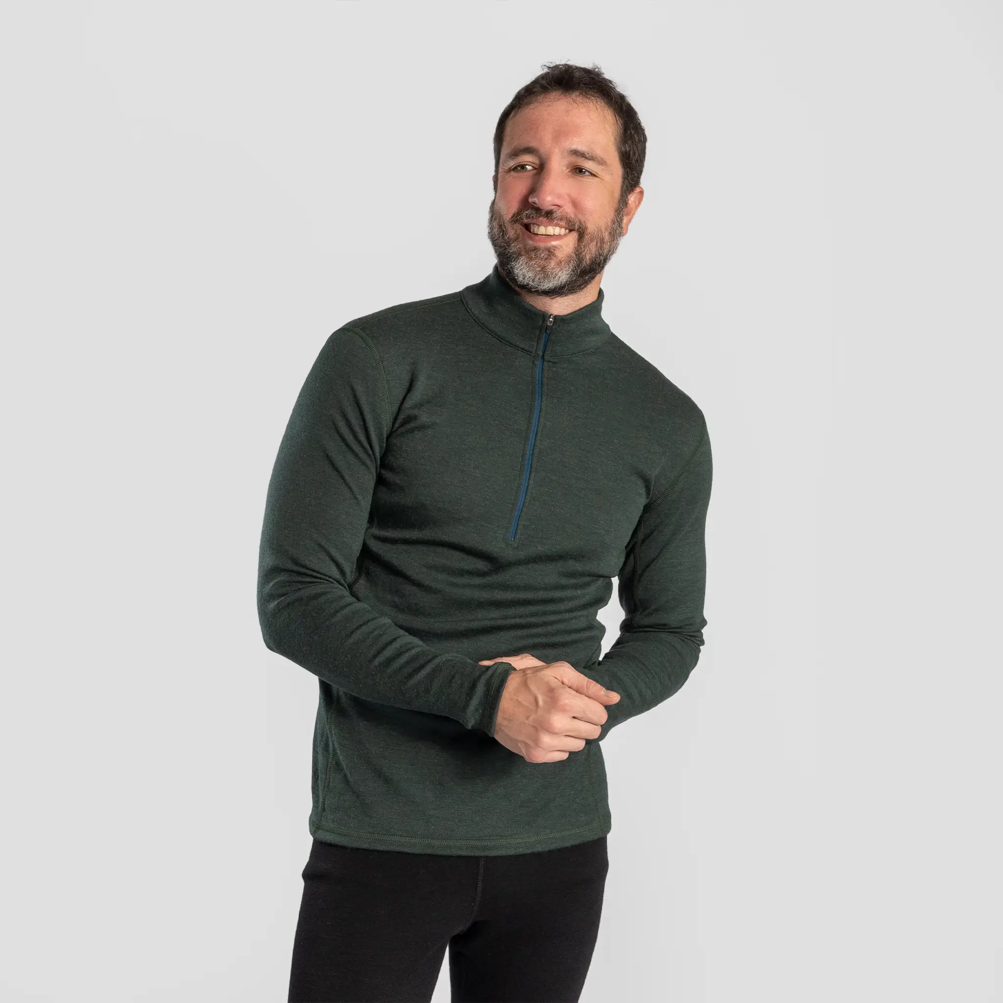 Men's Alpaca Wool Base Layer: 300 Lightweight Half-Zip - Image 10