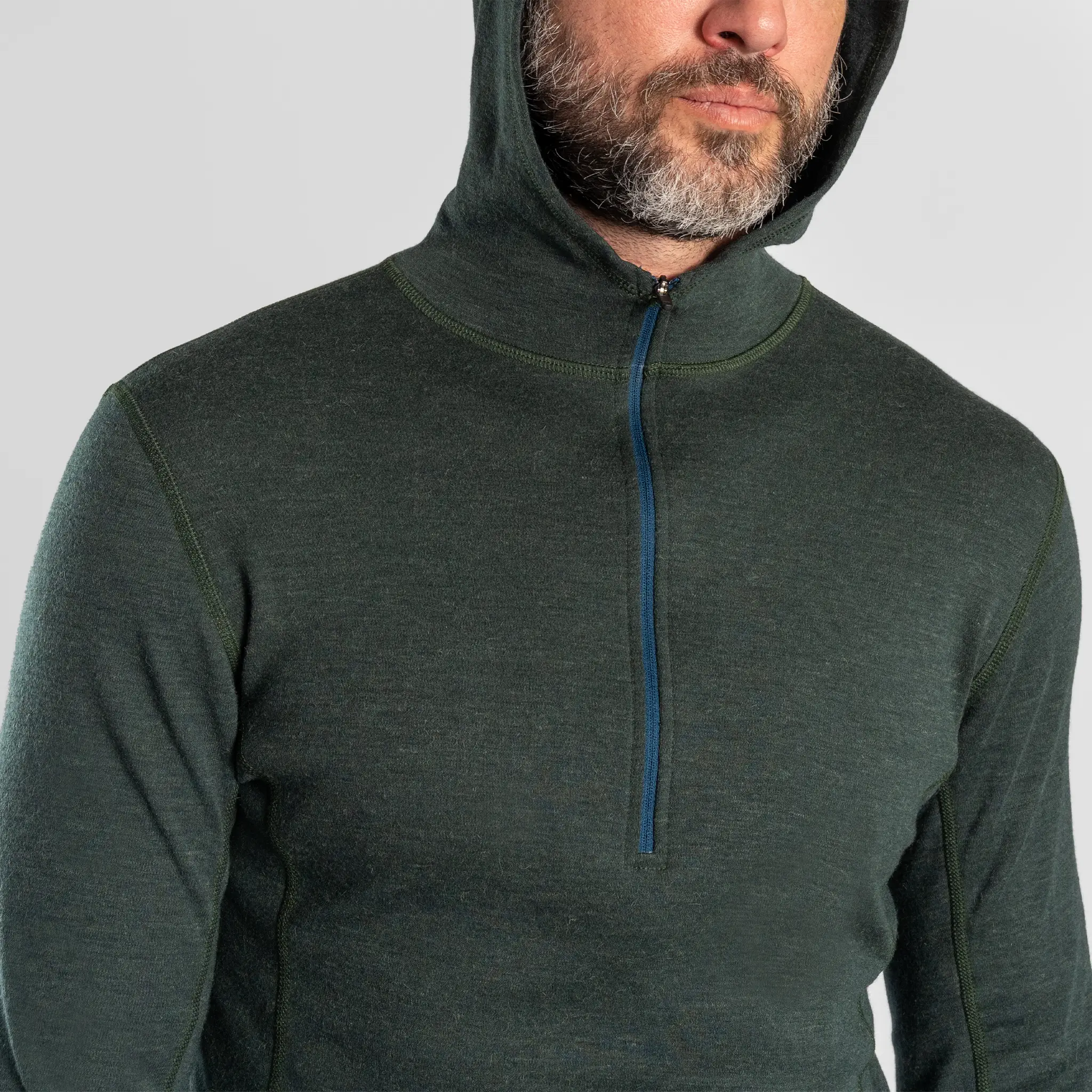 Men's Alpaca Wool Hoodie: 300 Lightweight Half-Zip - Image 19