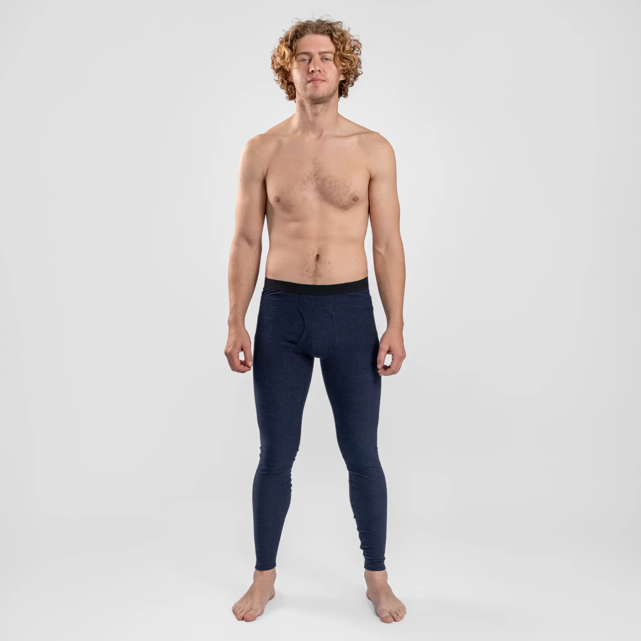 Men's Alpaca Wool Leggings With Fly: 160 Ultralight - Image 4