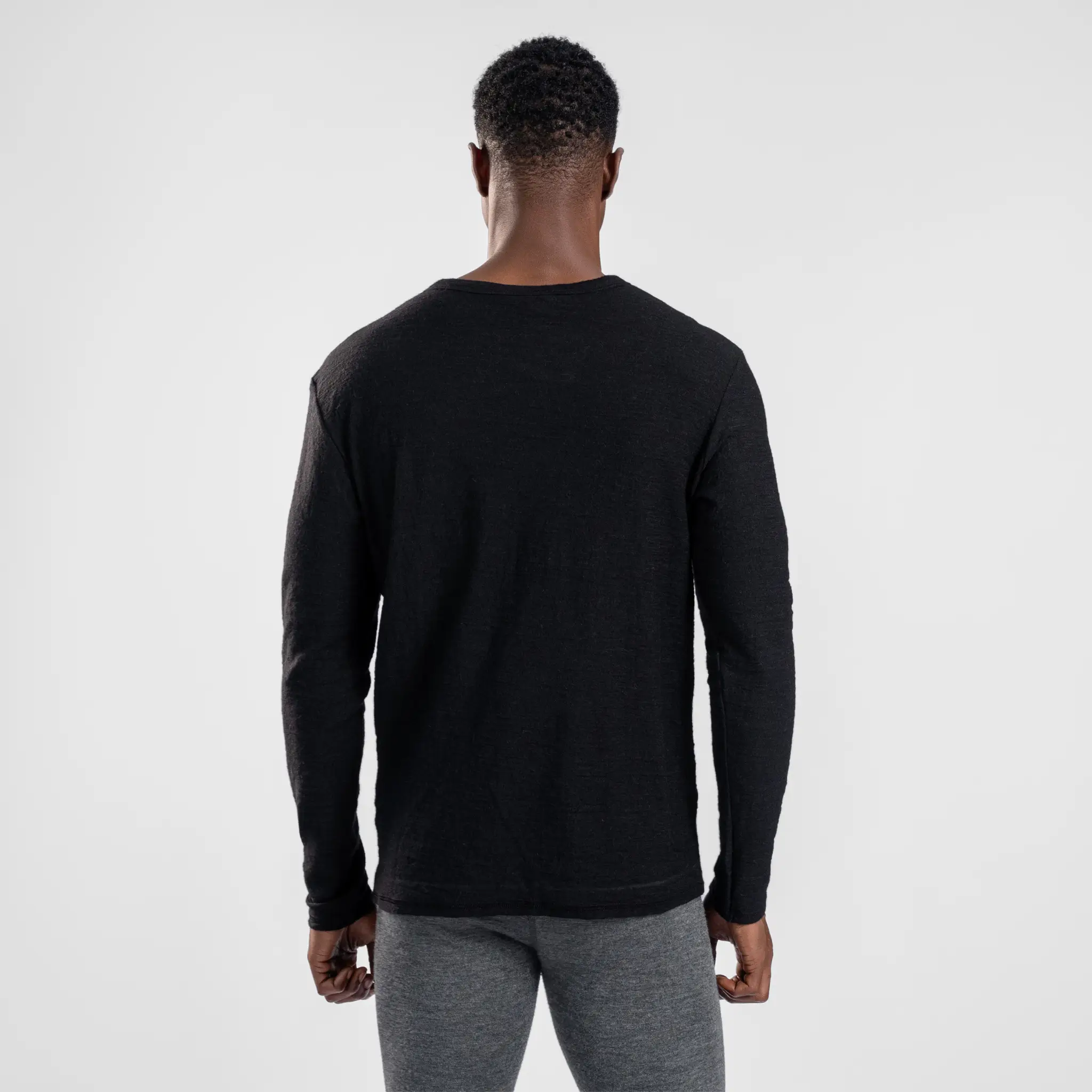 Men's Alpaca Wool Long Sleeve T-Shirt: 110 Featherweight - Image 3