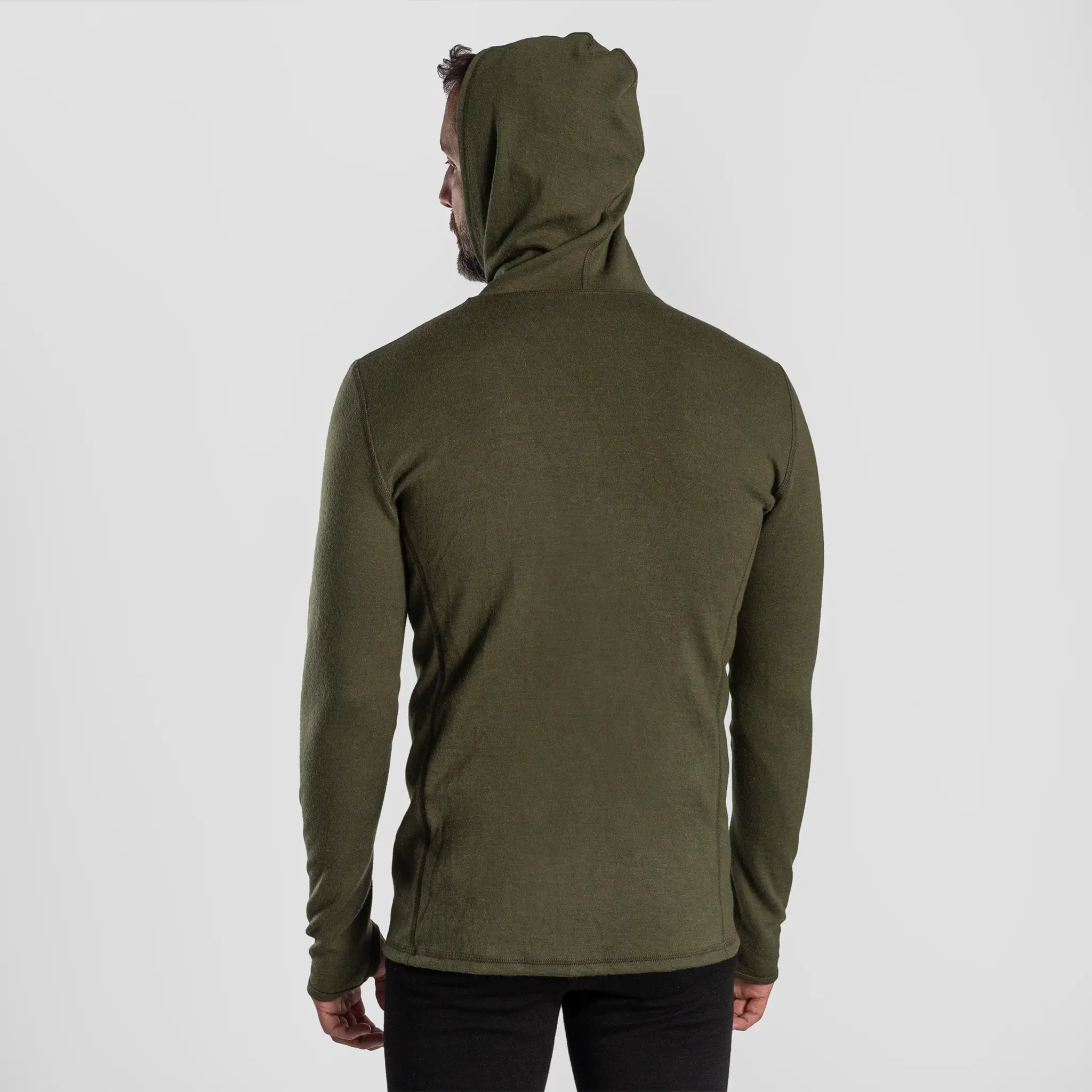 Men's Alpaca Wool Hoodie Jacket: 420 Midweight Full-Zip - Image 13
