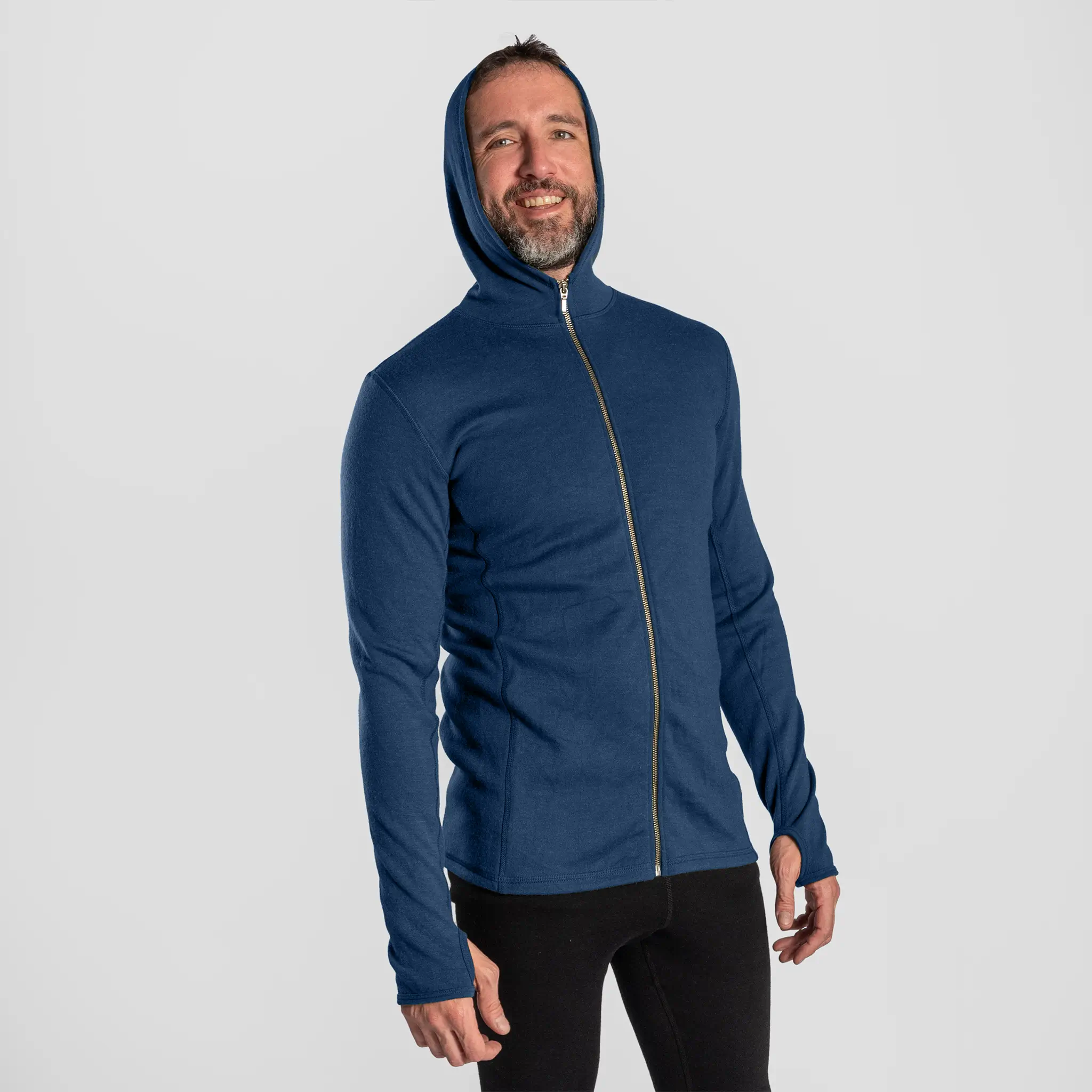 Men's Alpaca Wool Hoodie Jacket: 420 Midweight Full-Zip - Image 19