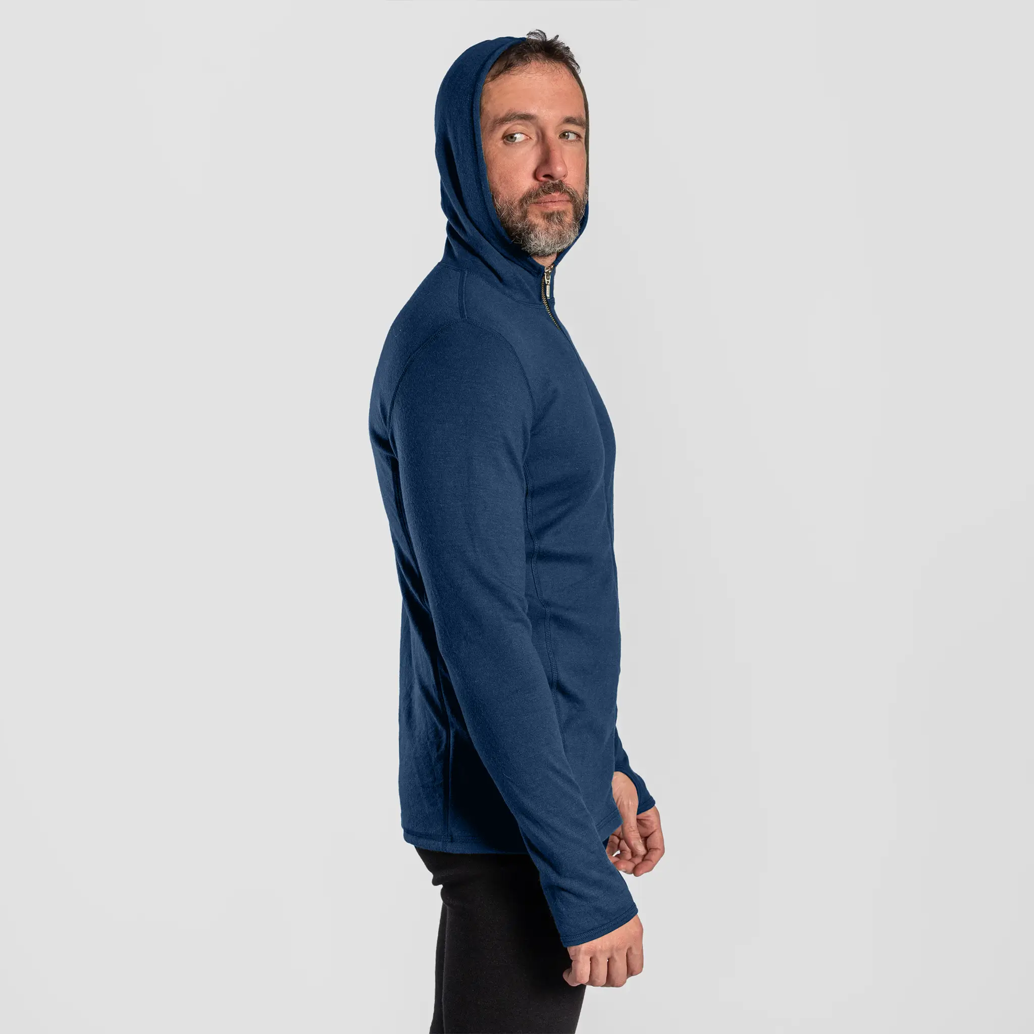 Men's Alpaca Wool Hoodie Jacket: 420 Midweight Full-Zip - Image 20