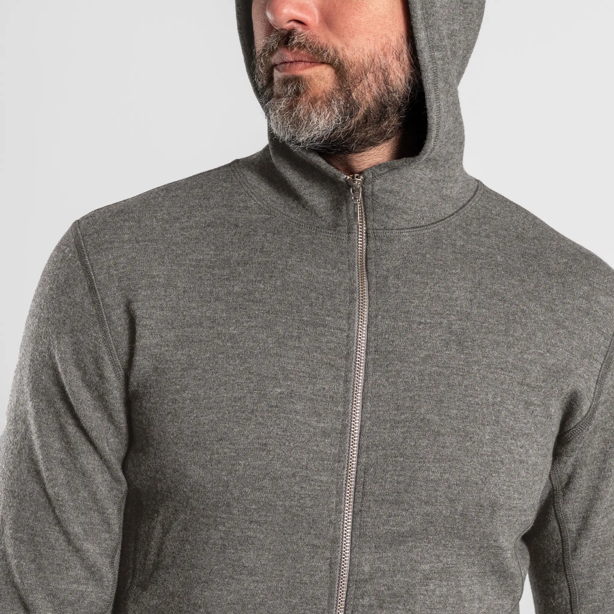 Men's Alpaca Wool Hoodie Jacket: 420 Midweight Full-Zip - Image 25