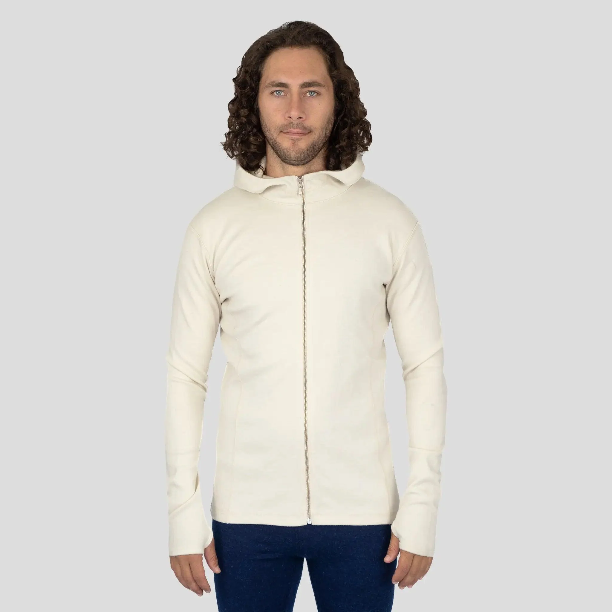 Men's Alpaca Wool Hoodie Jacket: 420 Midweight Full-Zip - Image 30