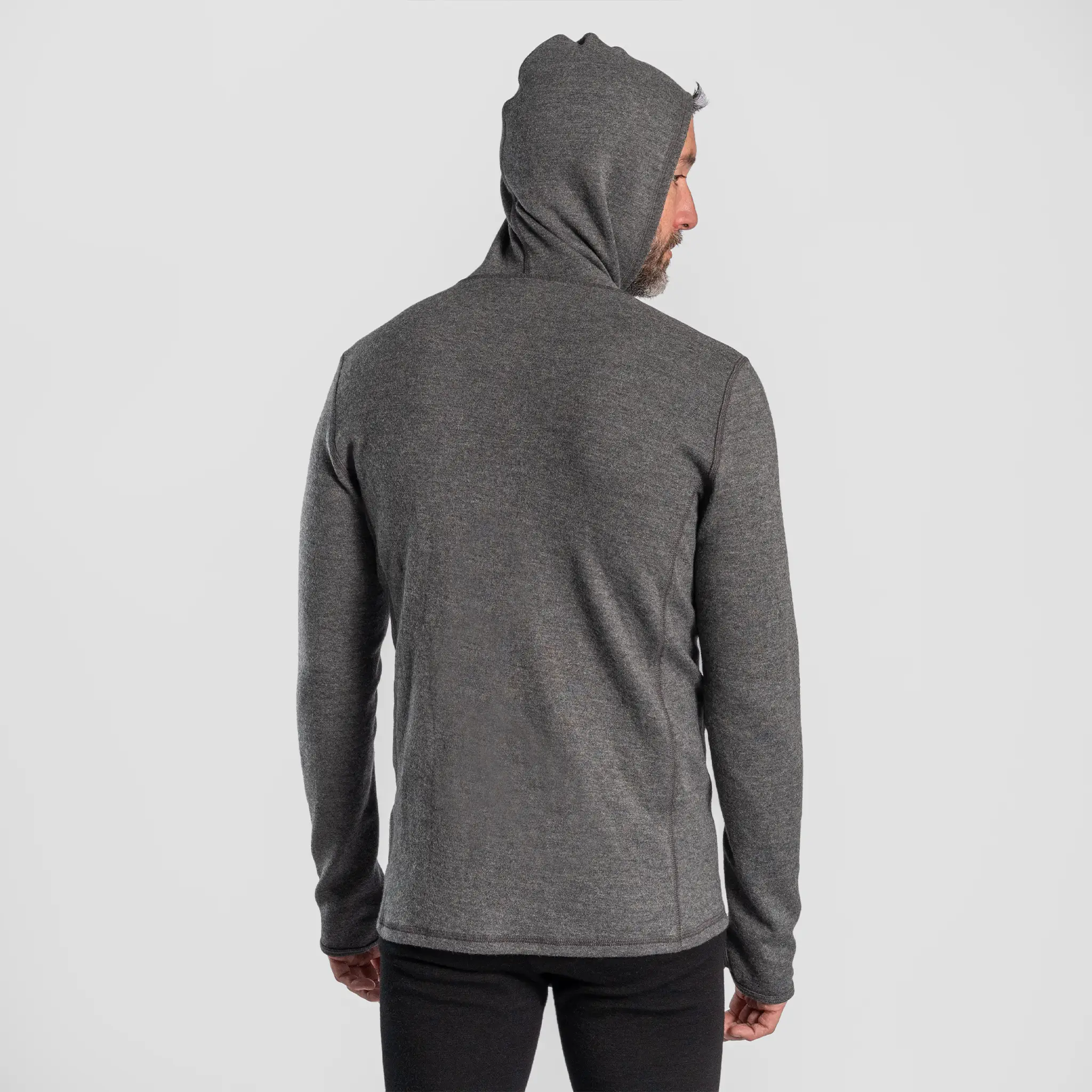 Men's Alpaca Wool Hoodie Jacket: 420 Midweight Full-Zip - Image 9