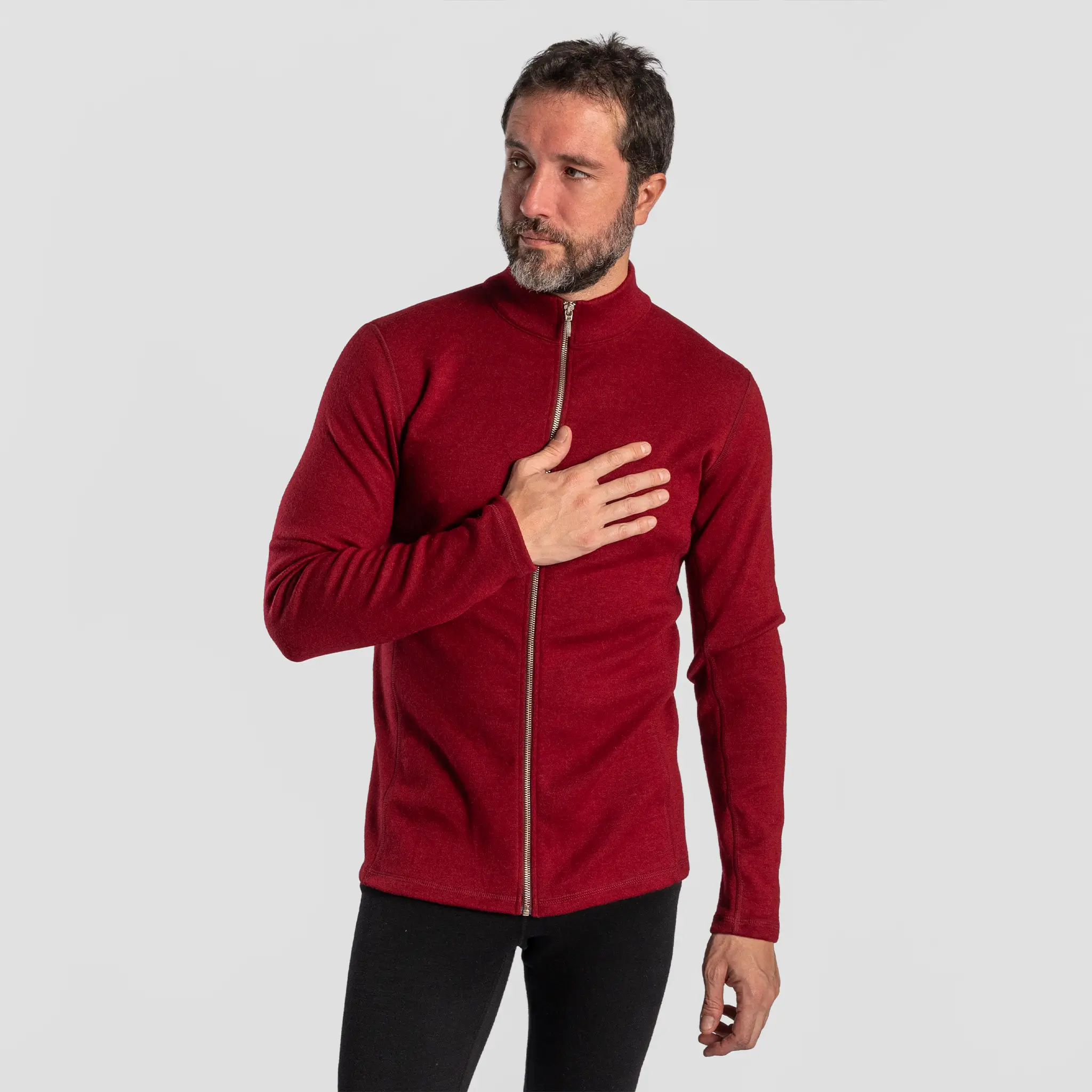Men's Alpaca Wool Jacket: 420 Midweight Full-Zip - Image 17