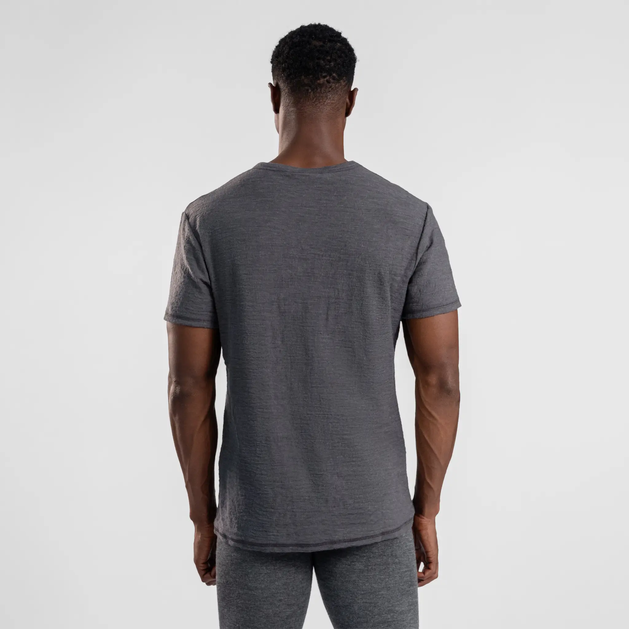 Men's Alpaca Wool Pocket T-Shirt: 160 Ultralight Crew Neck - Image 11