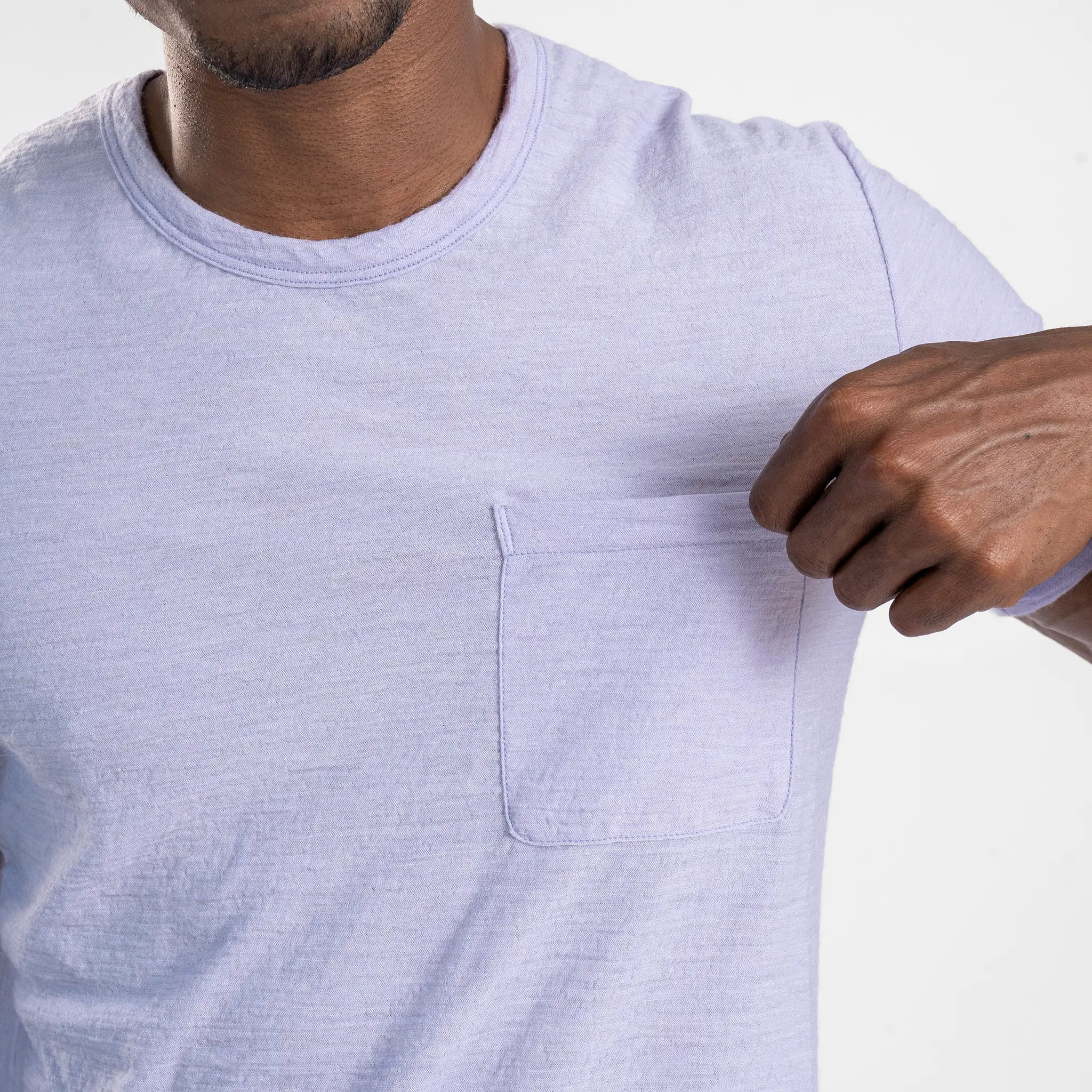 Men's Alpaca Wool Pocket T-Shirt: 160 Ultralight Crew Neck - Image 32