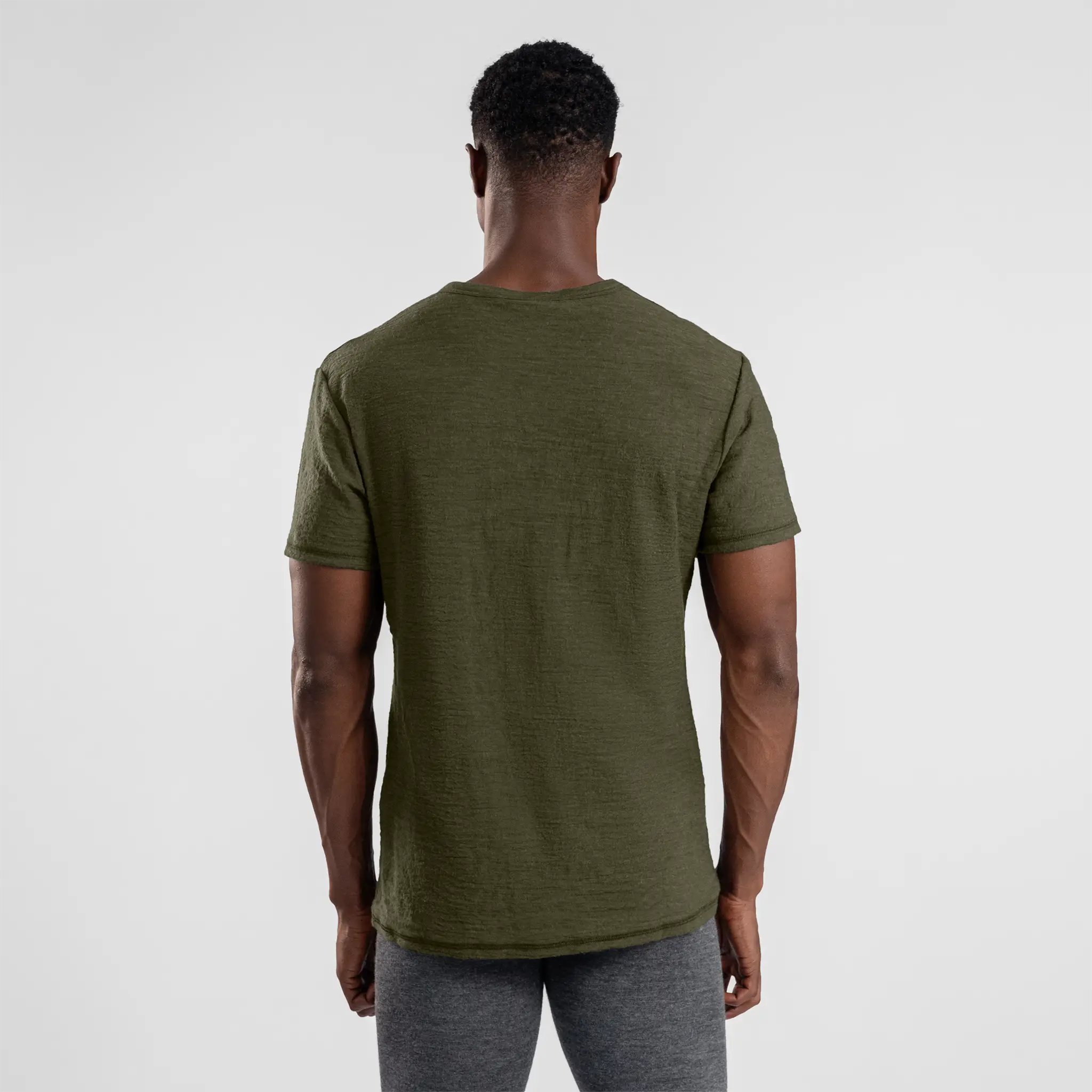 Men's Alpaca Wool Pocket T-Shirt: 160 Ultralight Crew Neck - Image 35
