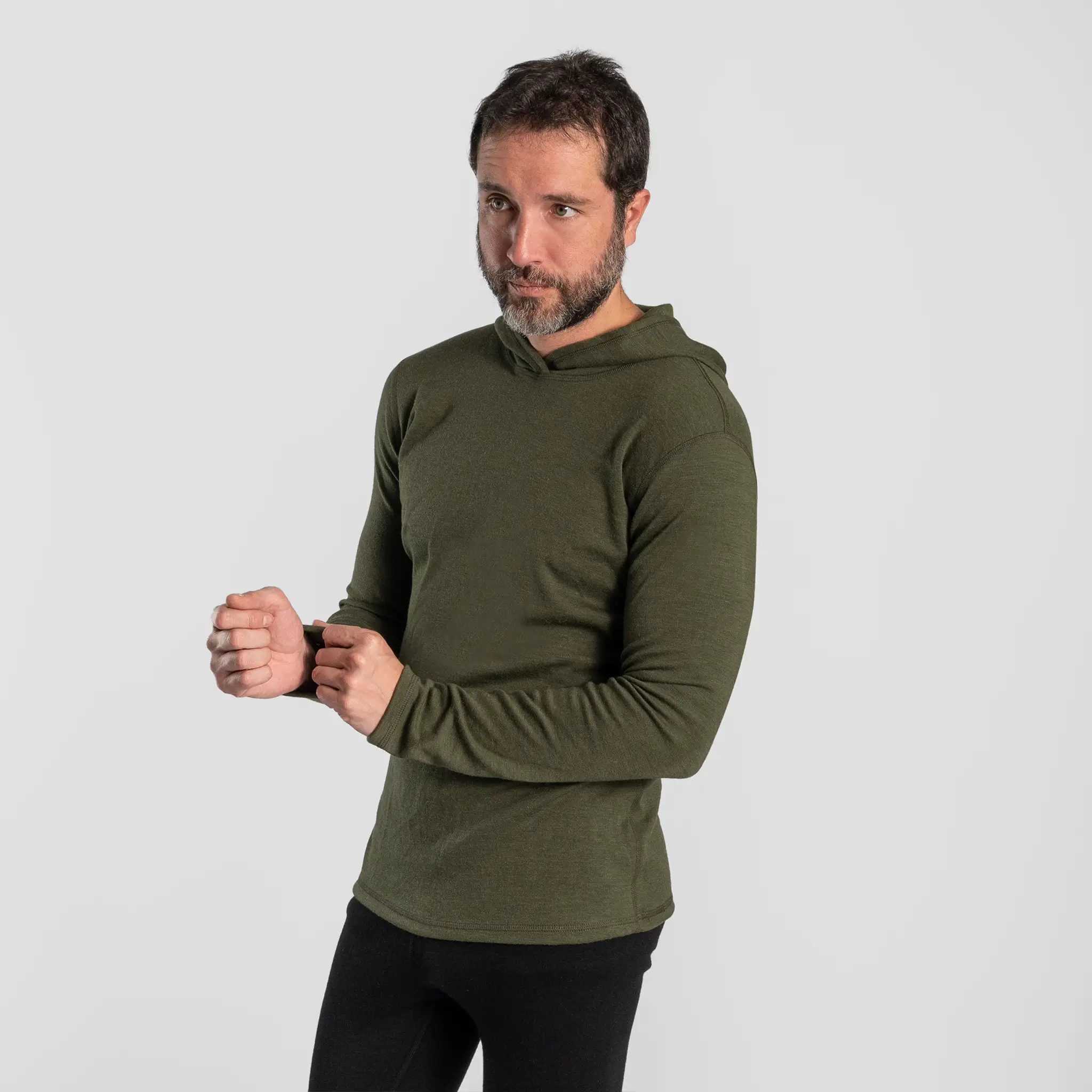 Men's Alpaca Wool Pullover Hoodie: 300 Lightweight - Image 19