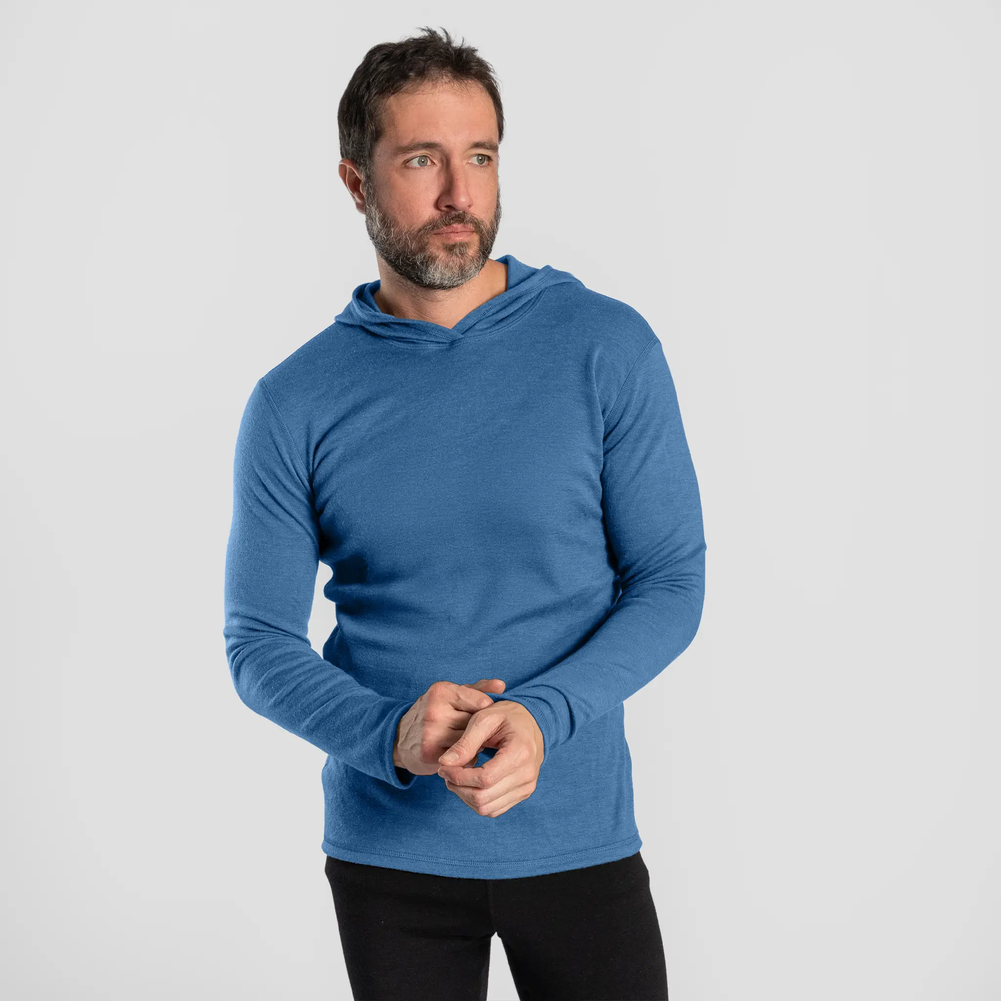 Men's Alpaca Wool Pullover Hoodie: 300 Lightweight - Image 4