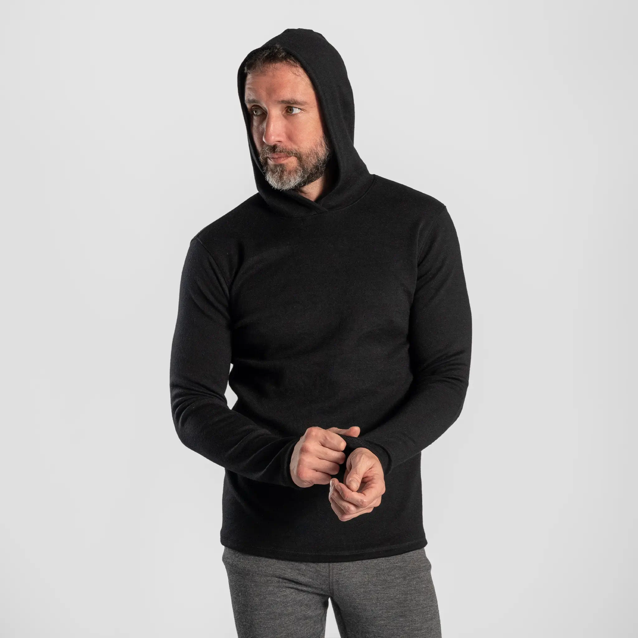 Men's Alpaca Wool Pullover Hoodie: 300 Lightweight - Image 7