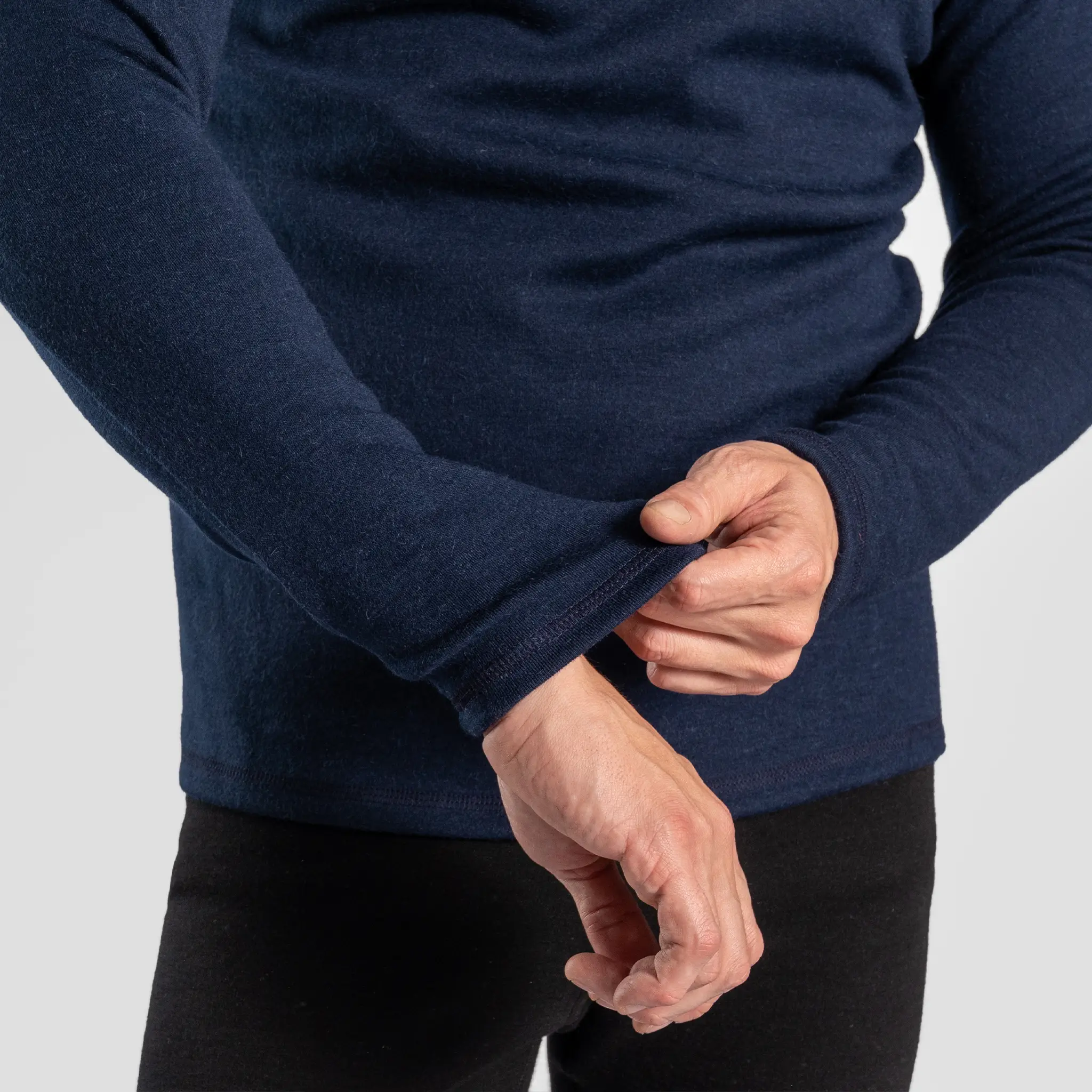 Men's Alpaca Wool Pullover Hoodie: 420 Midweight - Image 14