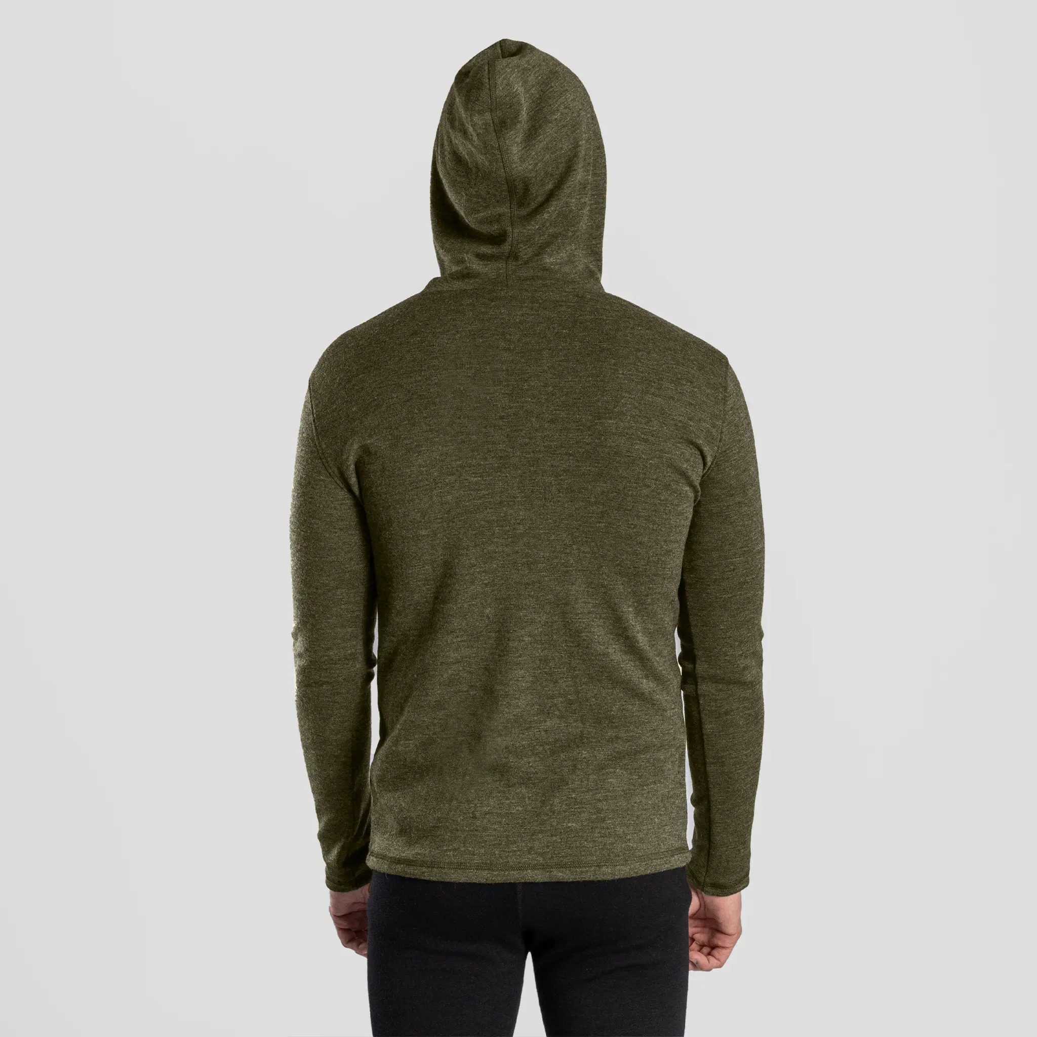 Men's Alpaca Wool Pullover Hoodie: 420 Midweight - Image 17