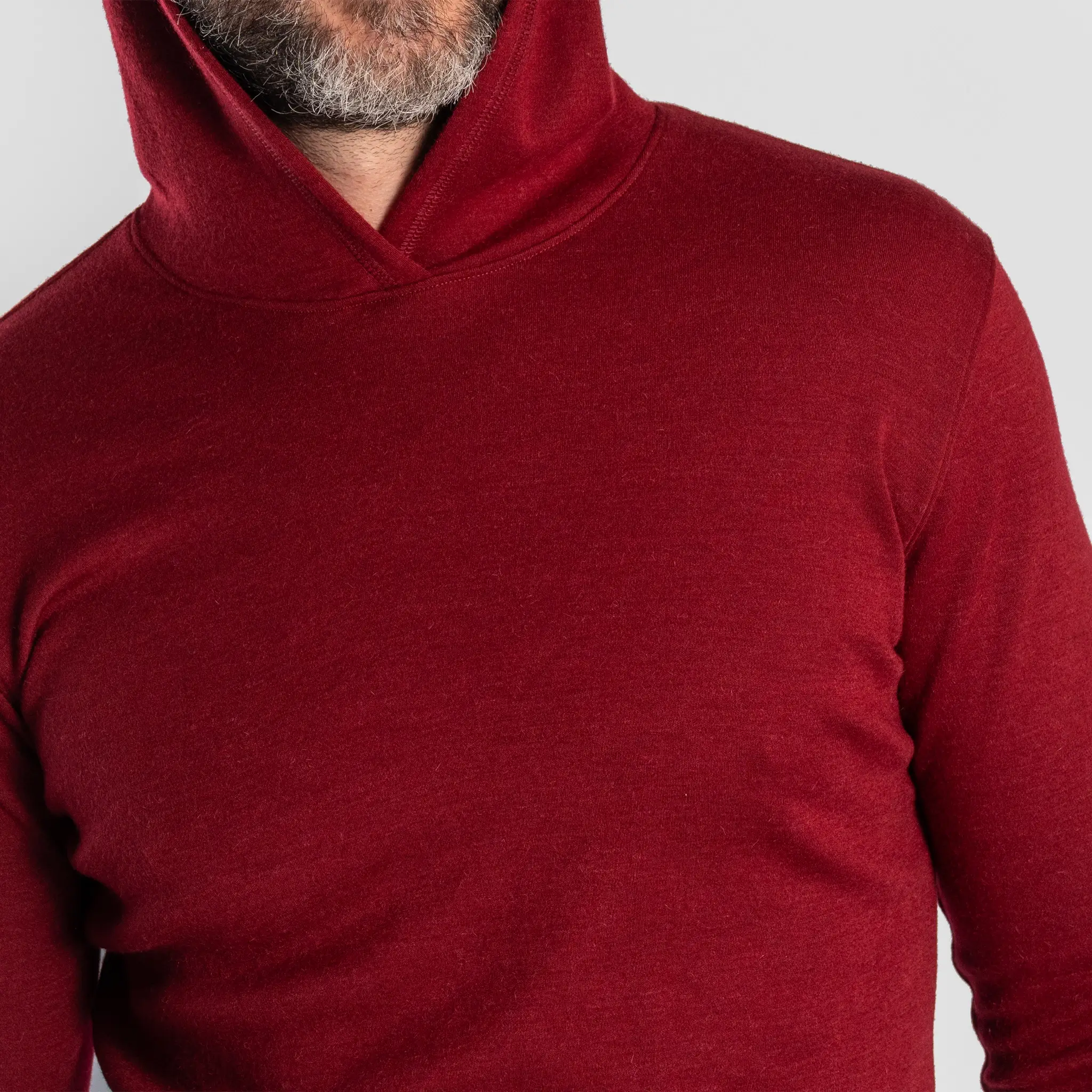 Men's Alpaca Wool Pullover Hoodie: 420 Midweight - Image 21
