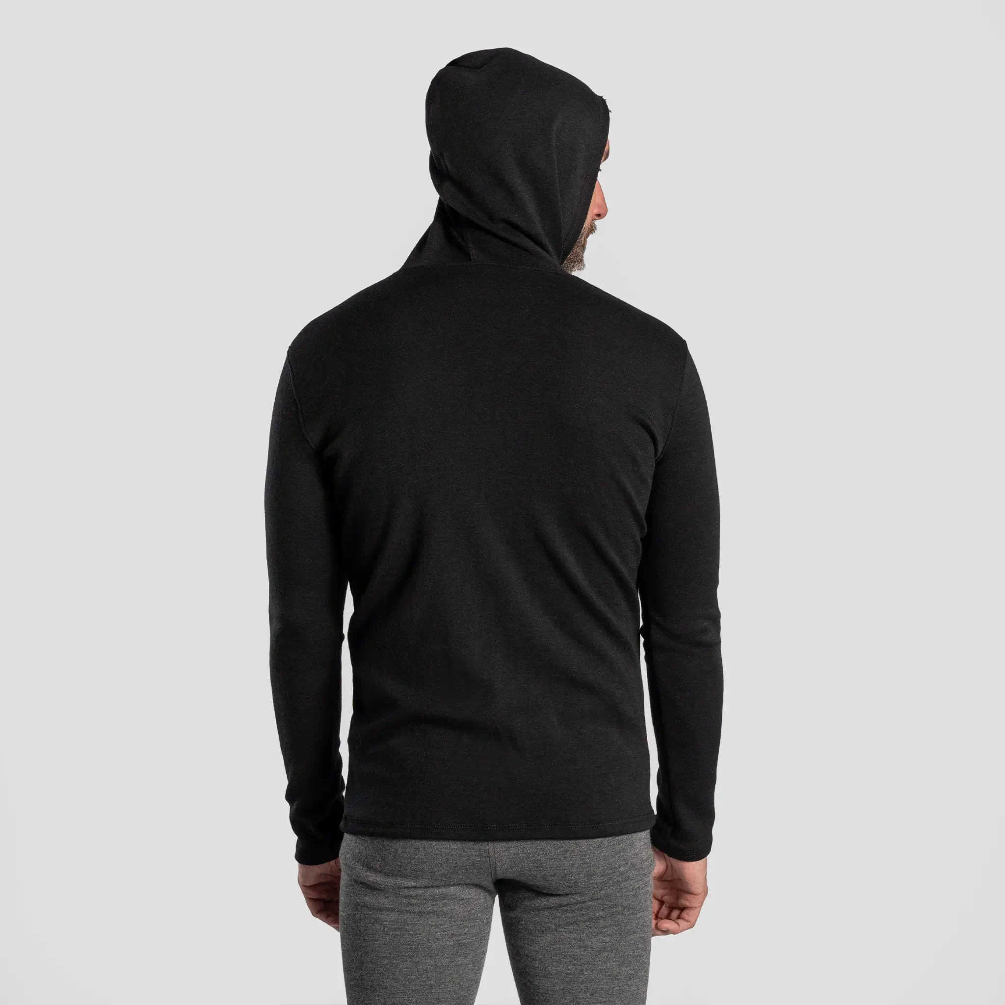 Men's Alpaca Wool Pullover Hoodie: 420 Midweight - Image 5