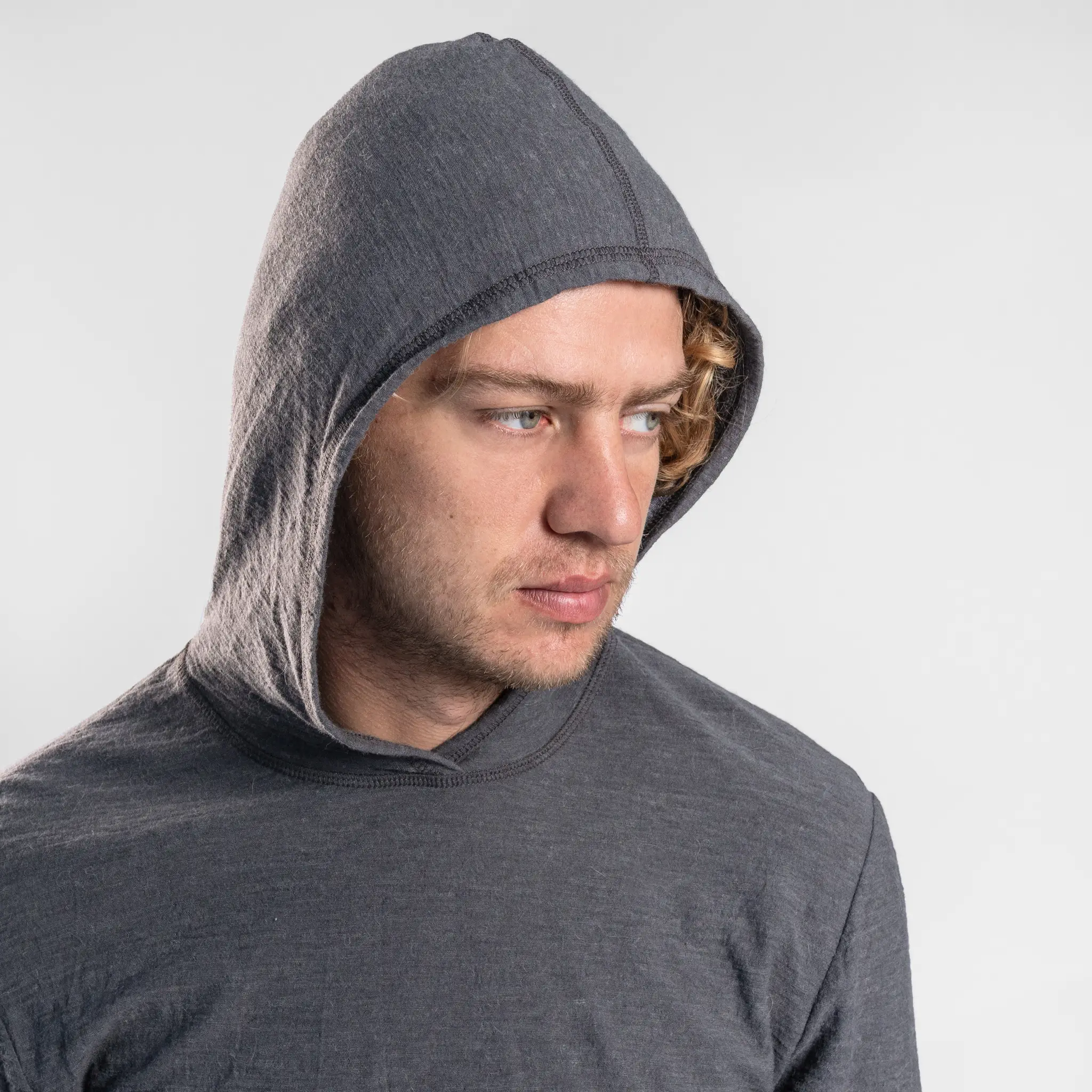 Men's Alpaca Wool Sun Hoodie: 160 Ultralight - Image 16