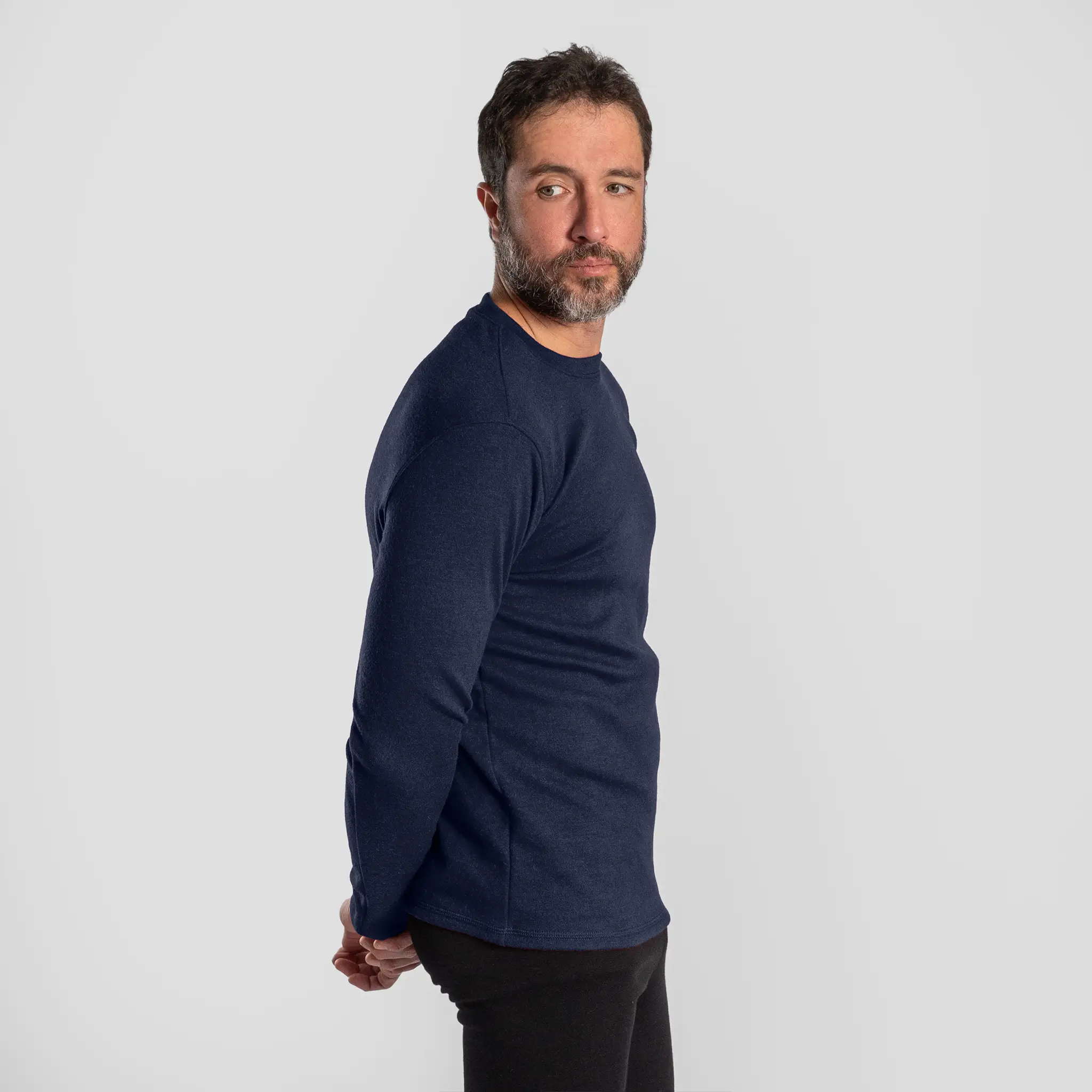 Men's Alpaca Wool Sweater: 420 Midweight - Image 11