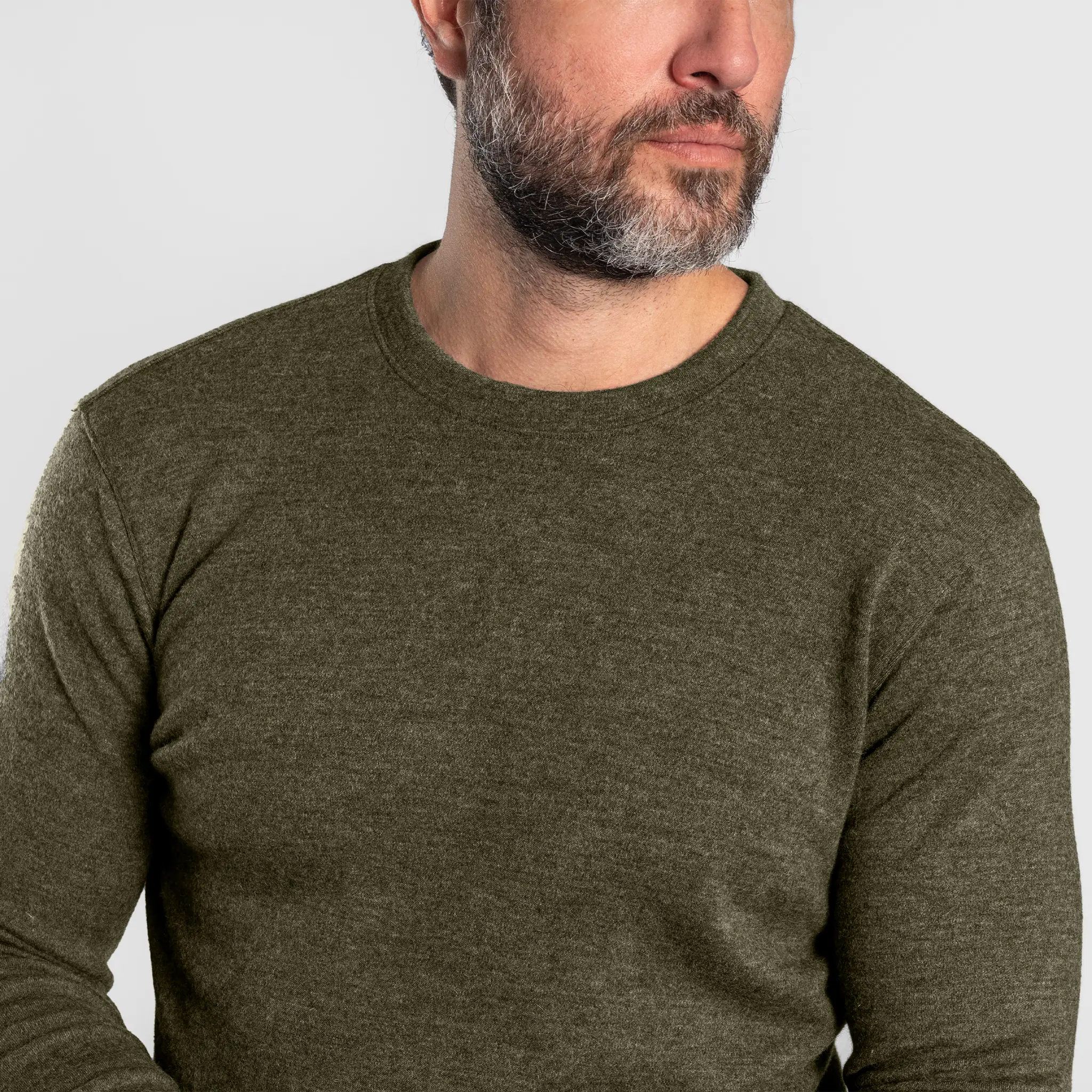 Men's Alpaca Wool Sweater: 420 Midweight - Image 21