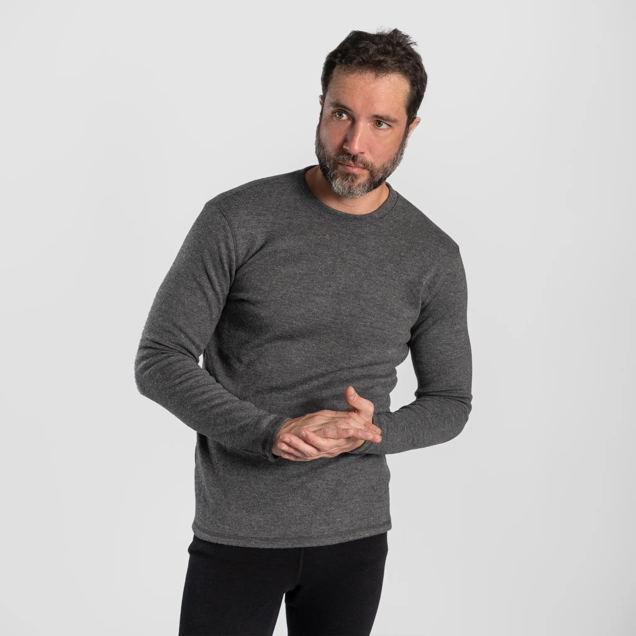 Men's Alpaca Wool Sweater: 420 Midweight - Image 7