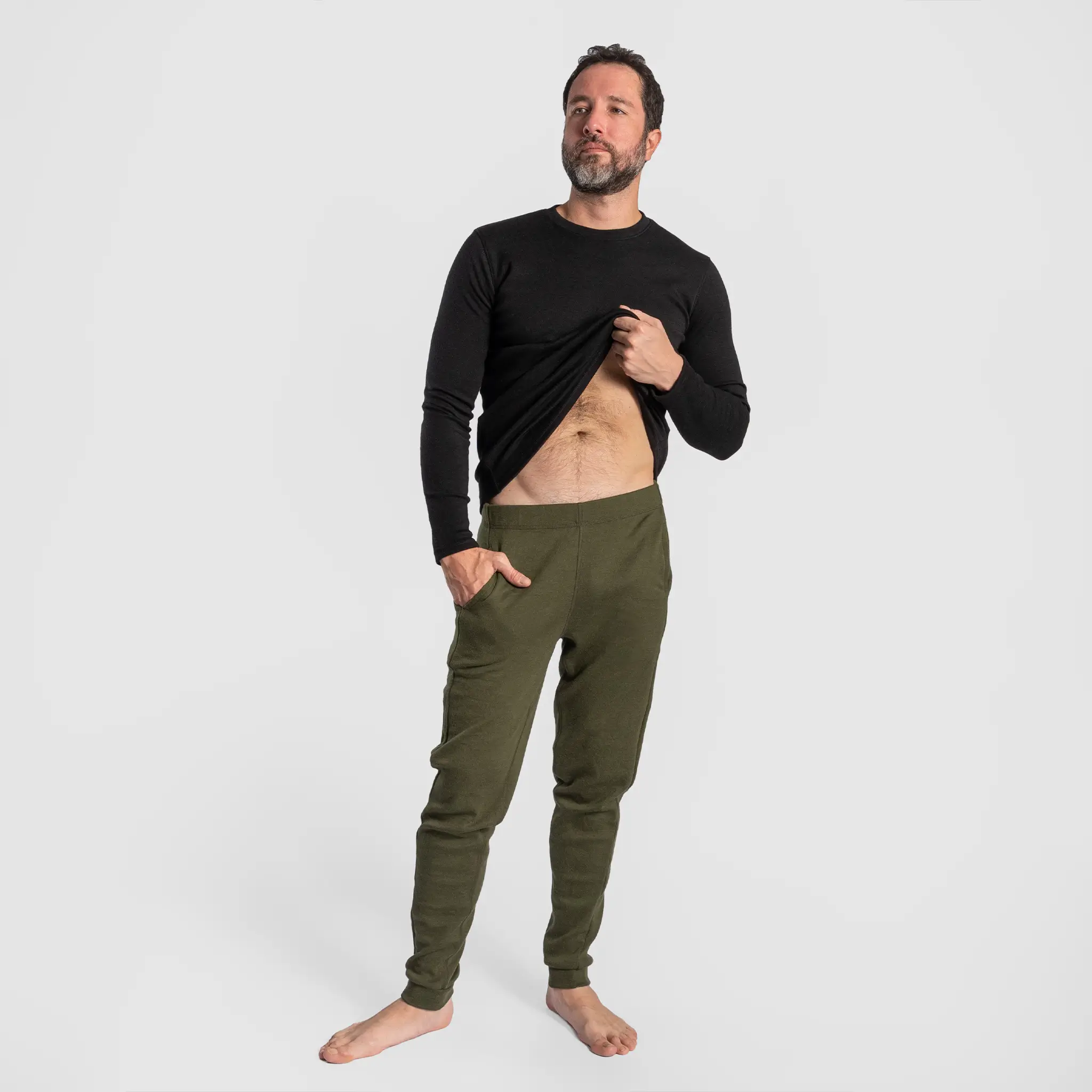 Men's Alpaca Wool Sweatpants: 420 Midweight - Image 10
