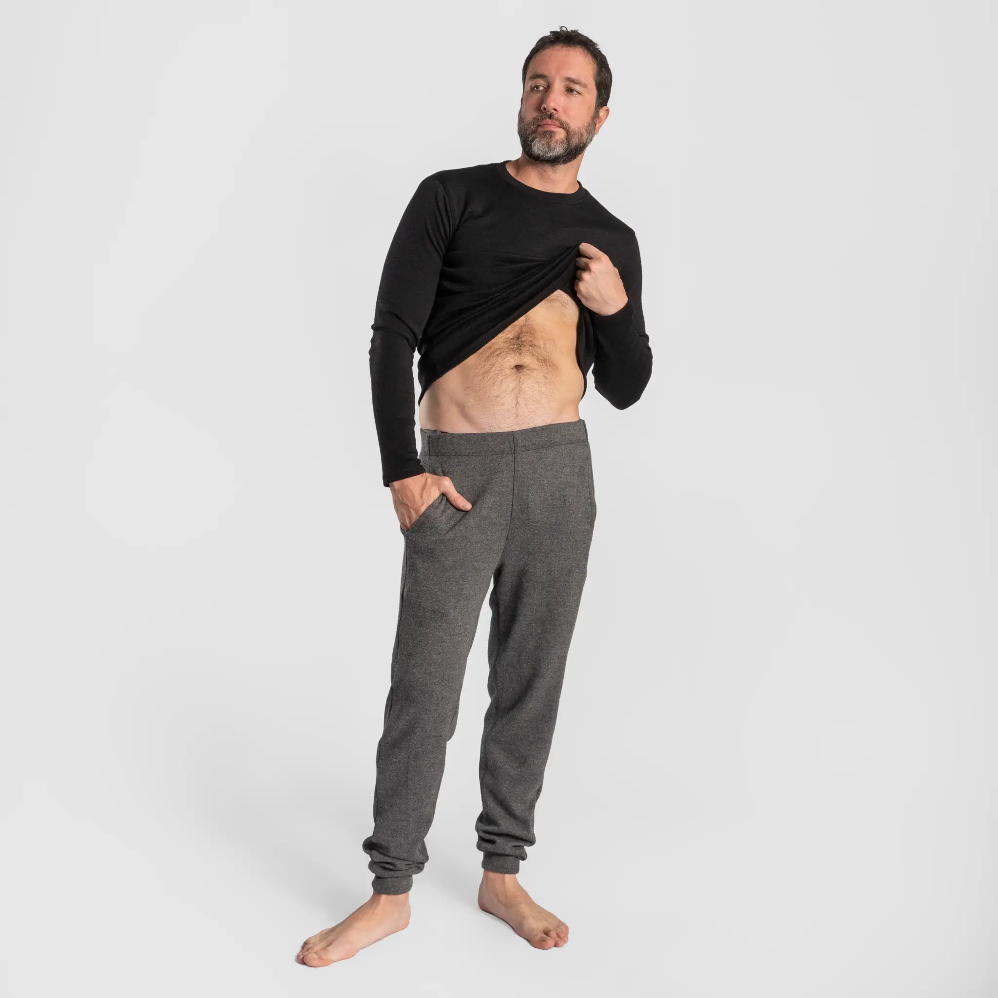 Men's Alpaca Wool Sweatpants: 420 Midweight - Image 6