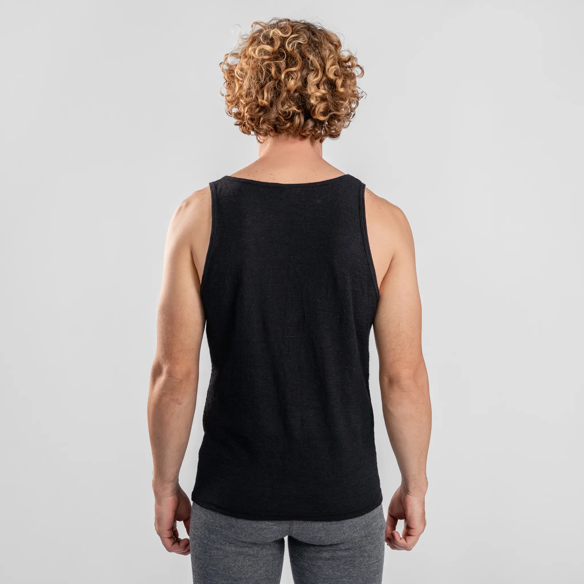 Men's Alpaca Wool Tank Top: 110 Featherweight - Image 4