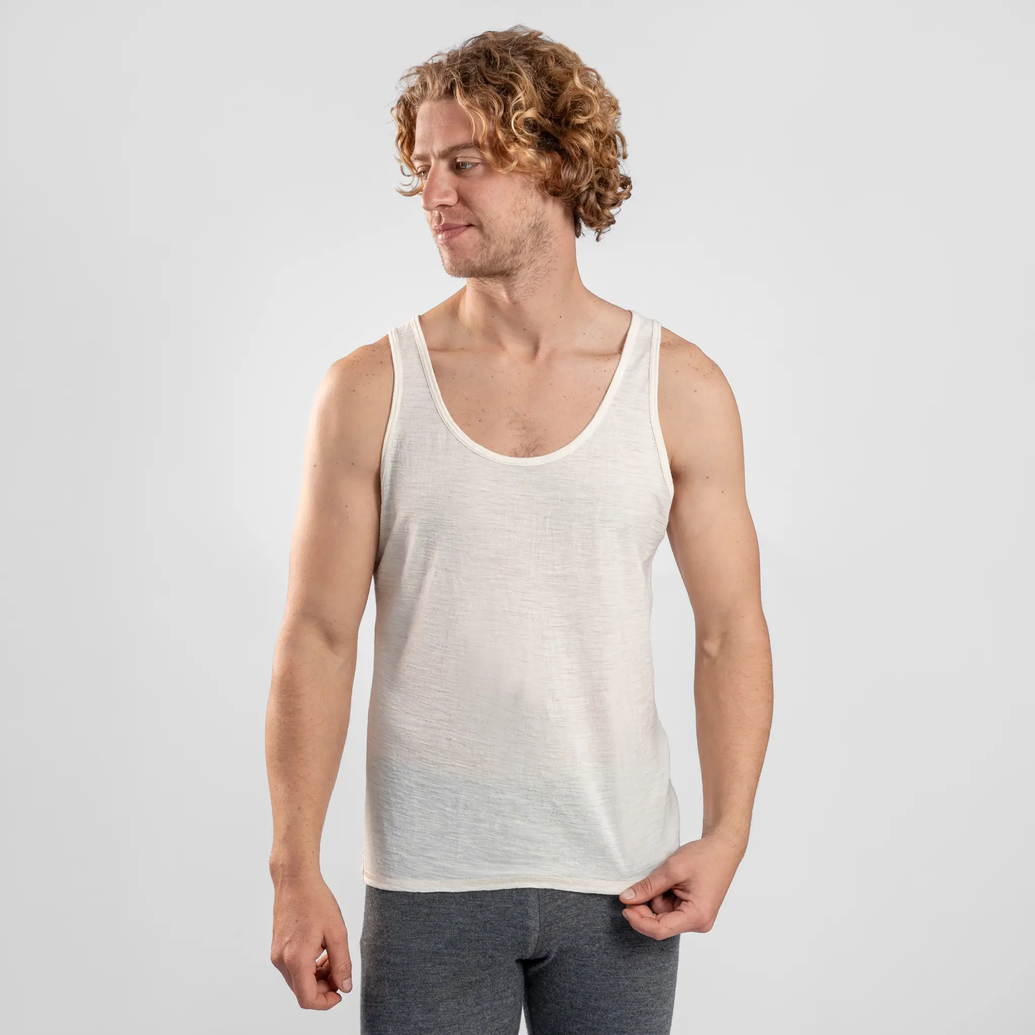 Men's Alpaca Wool Tank Top: 110 Featherweight - Image 5
