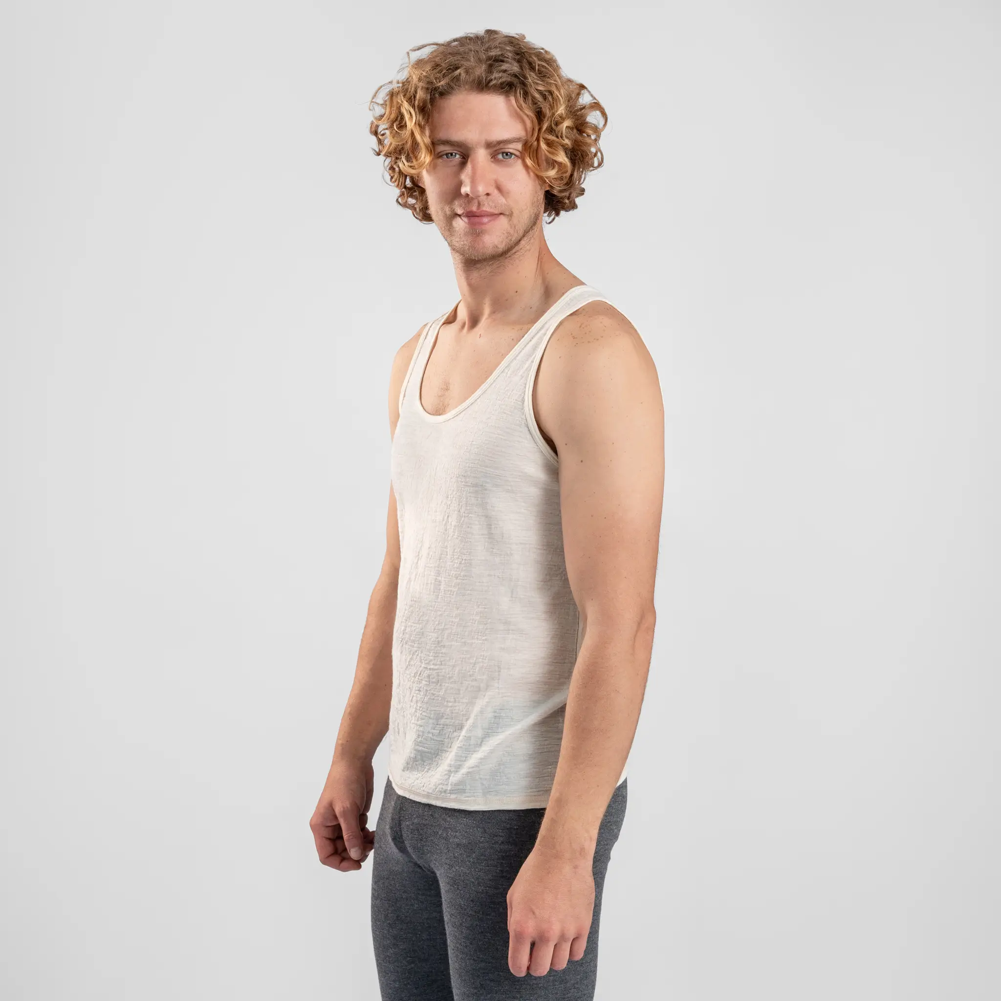 Men's Alpaca Wool Tank Top: 110 Featherweight - Image 6