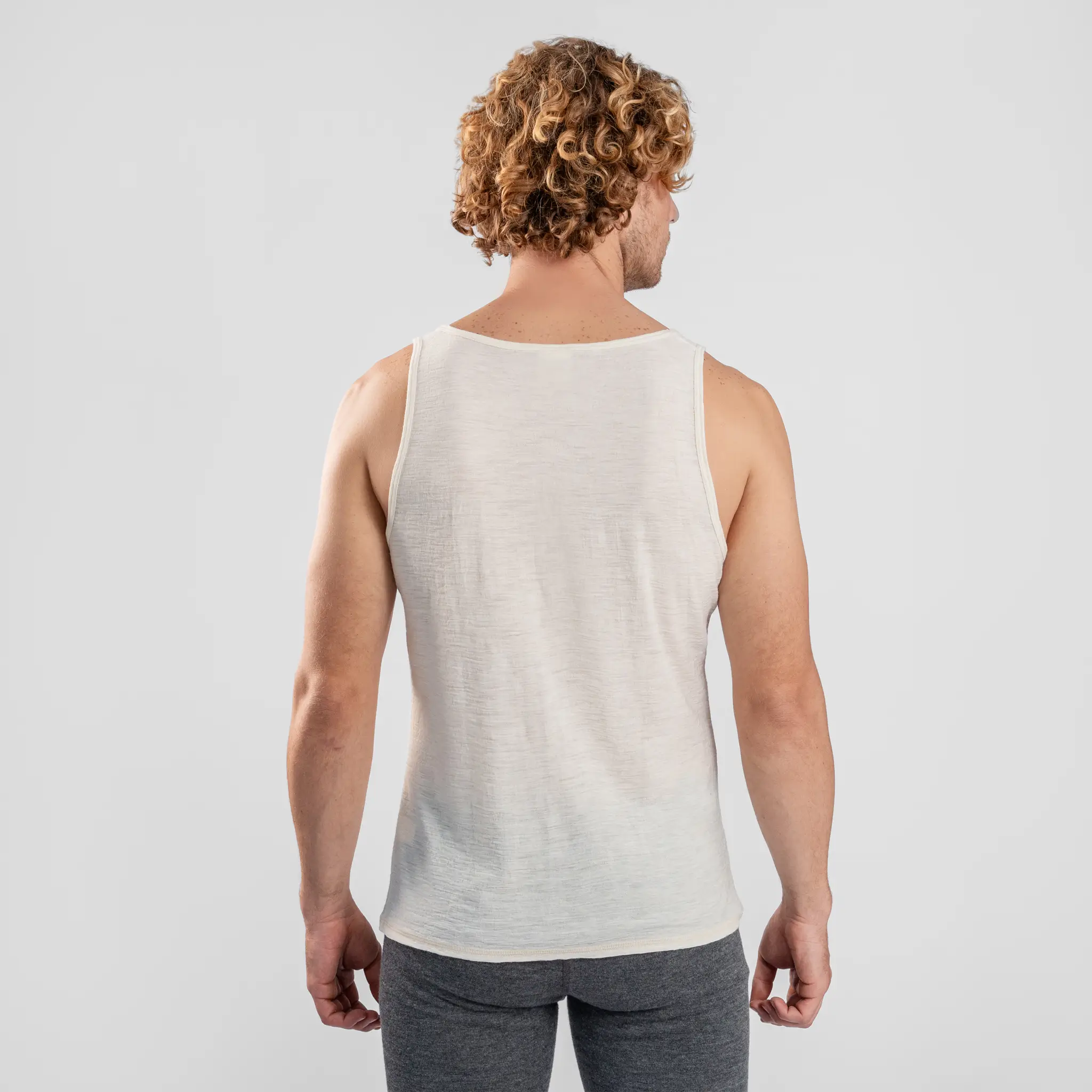 Men's Alpaca Wool Tank Top: 110 Featherweight - Image 7