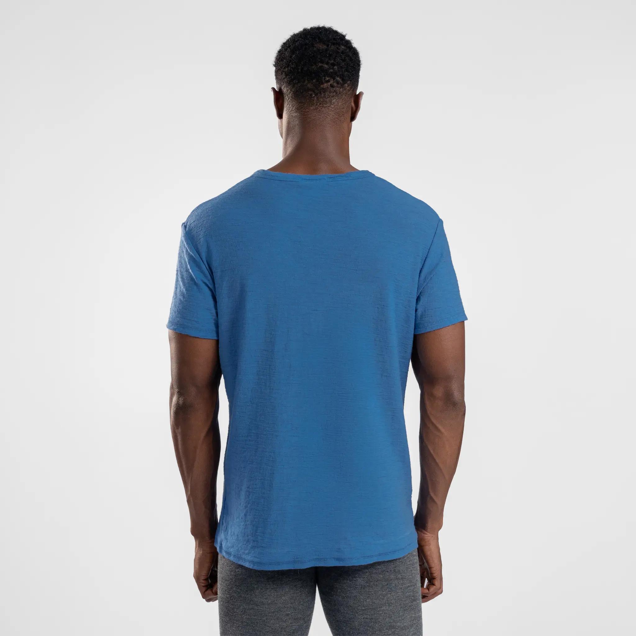 Men's Alpaca Wool T-Shirt: 160 Ultralight V-Neck - Image 15