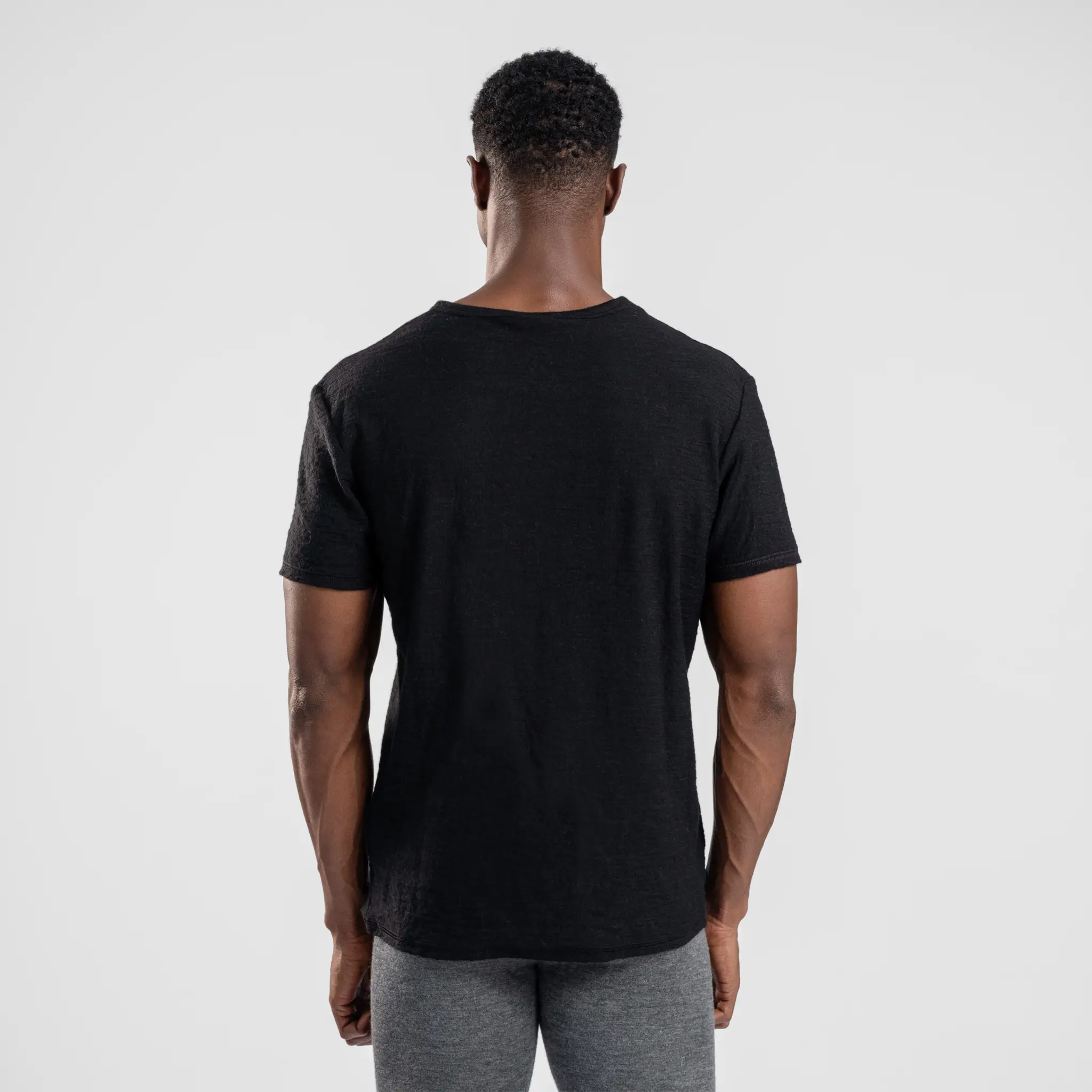 Men's Alpaca Wool T-Shirt: 160 Ultralight V-Neck - Image 19