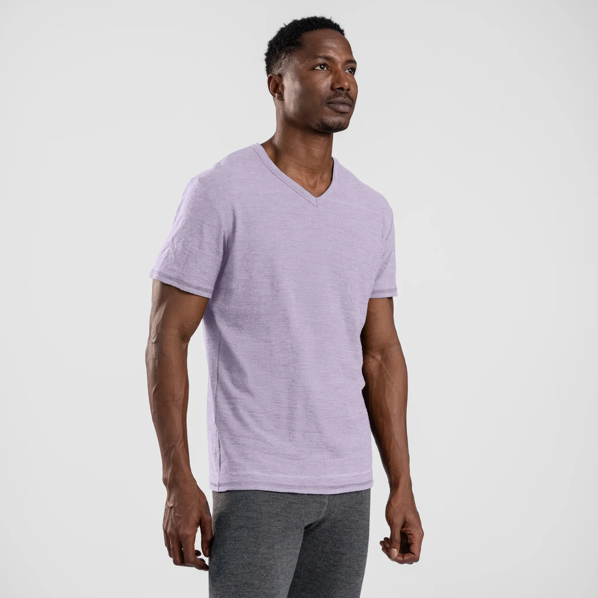 Men's Alpaca Wool T-Shirt: 160 Ultralight V-Neck - Image 26