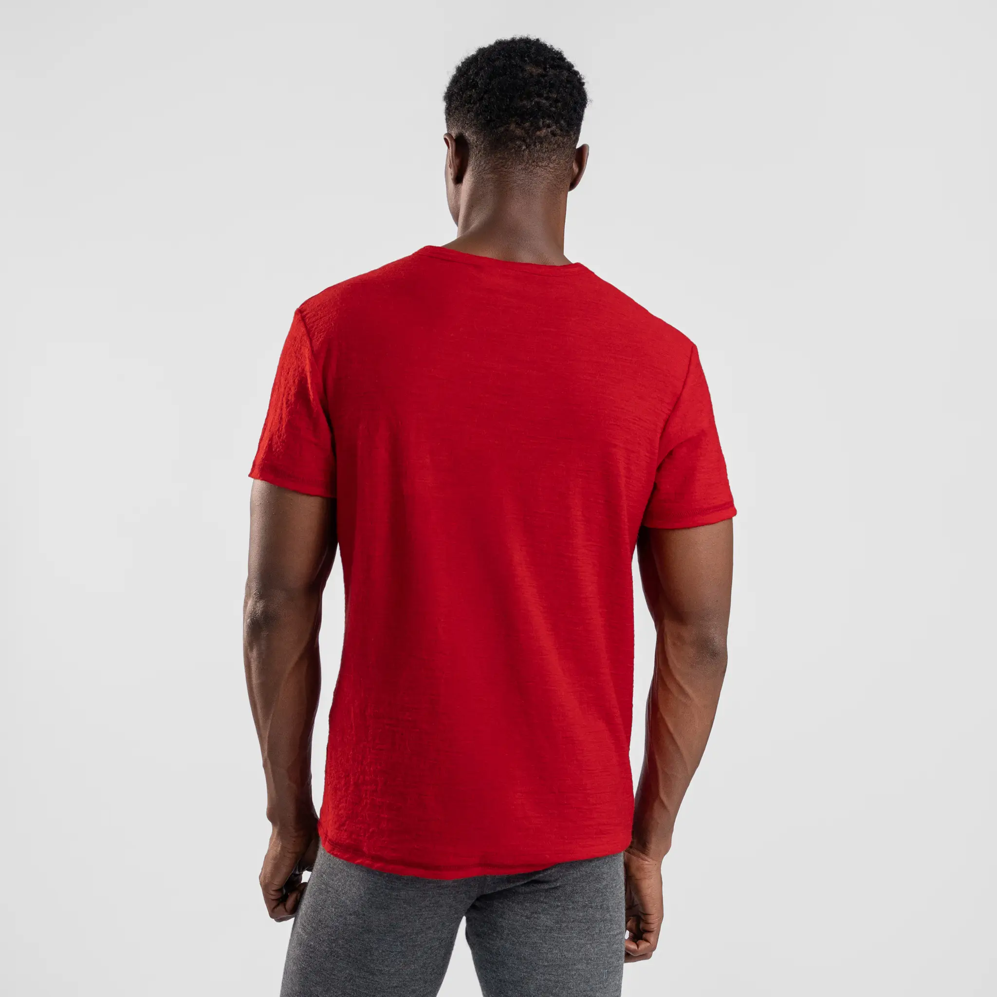 Men's Alpaca Wool T-Shirt: 160 Ultralight V-Neck - Image 34