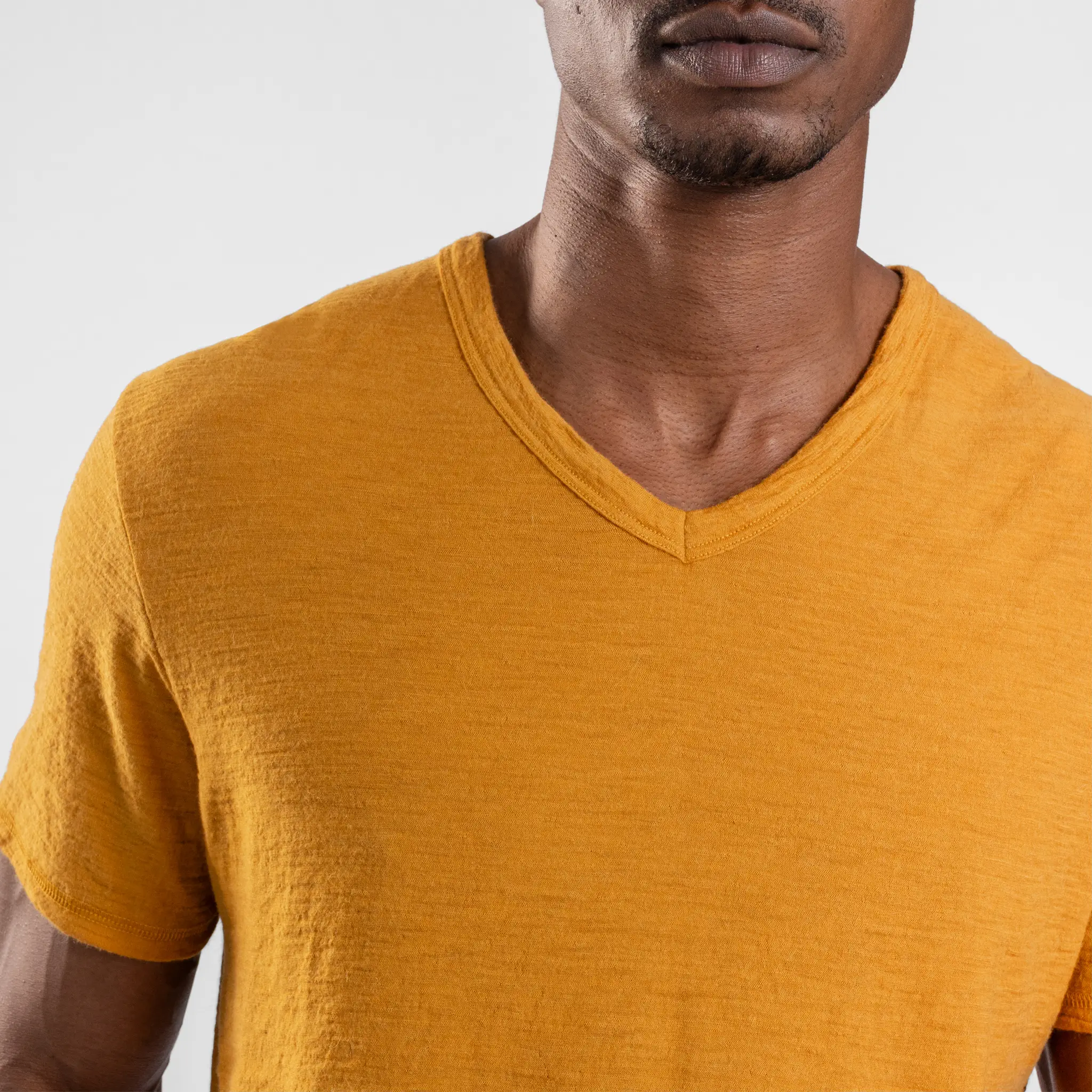 Men's Alpaca Wool T-Shirt: 160 Ultralight V-Neck - Image 47