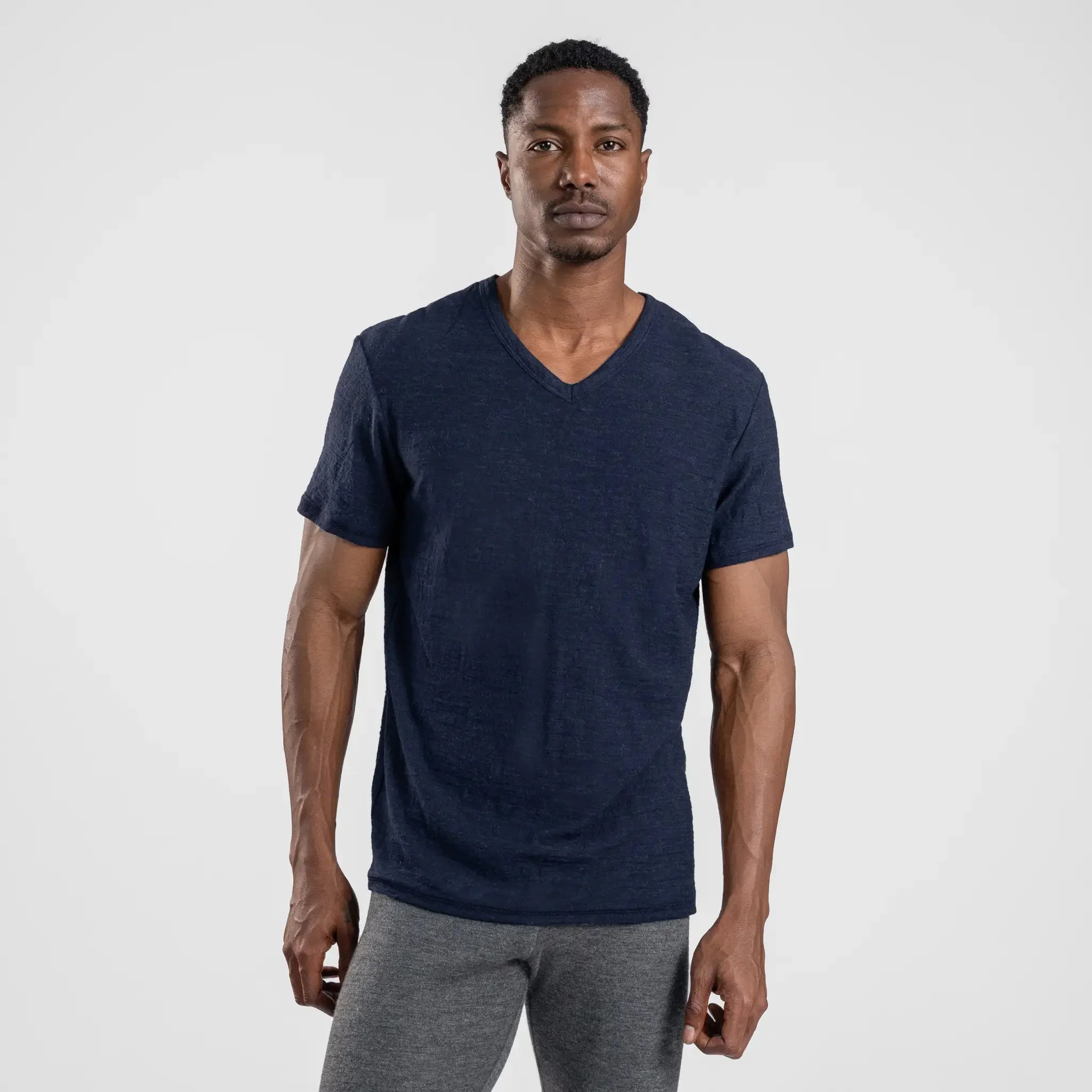 3 Pack Bundle - Men's Alpaca Wool T-Shirt: 160 Ultralight V-Neck - Image 39