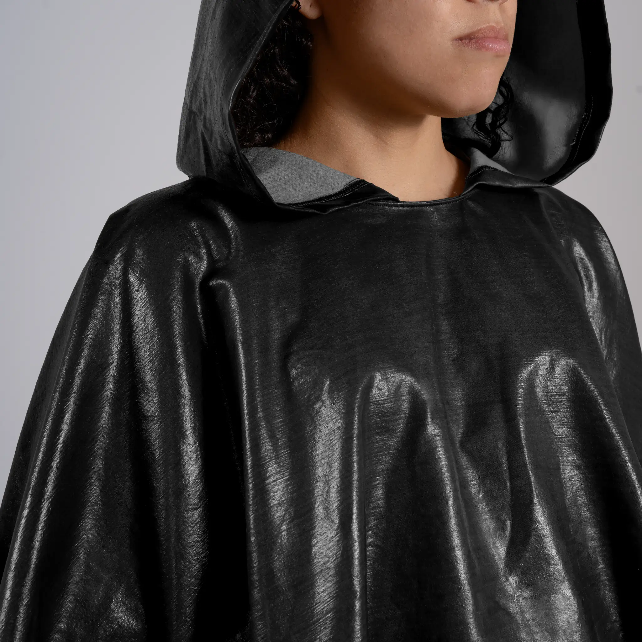 Plastic-Free Waterproof Hooded Rain Poncho - Image 5