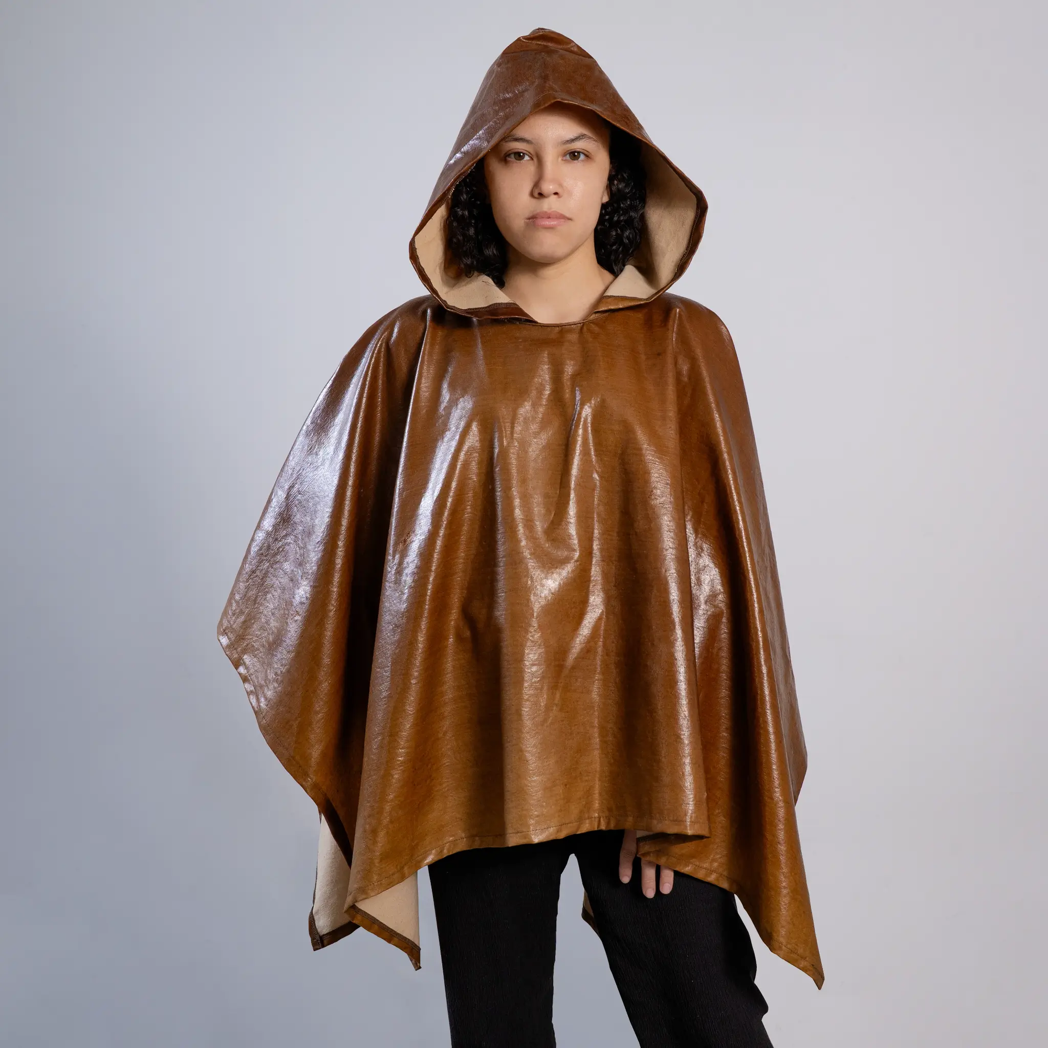 Plastic-Free Waterproof Hooded Rain Poncho - Image 9