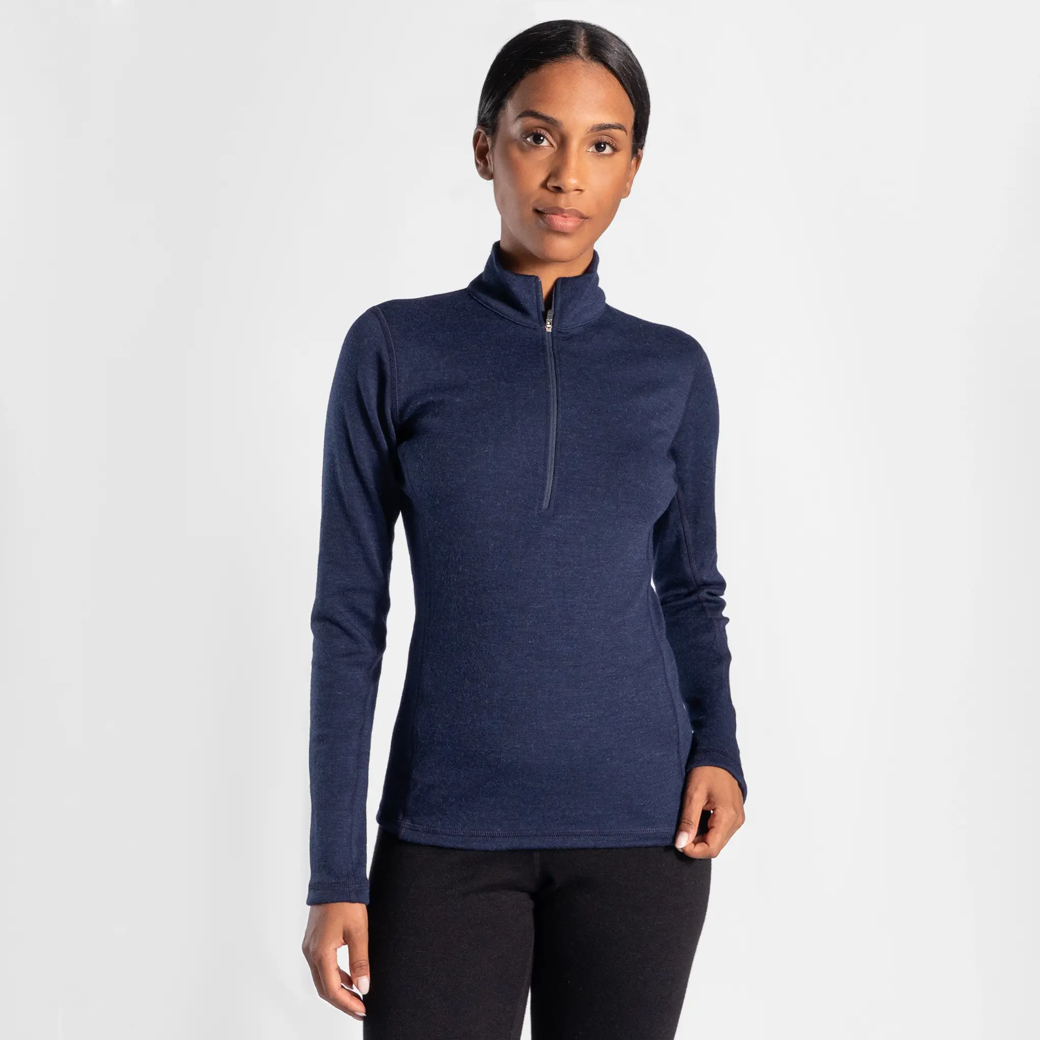 Women's Alpaca Wool Base Layer: 300 Lightweight Half-Zip - Image 14
