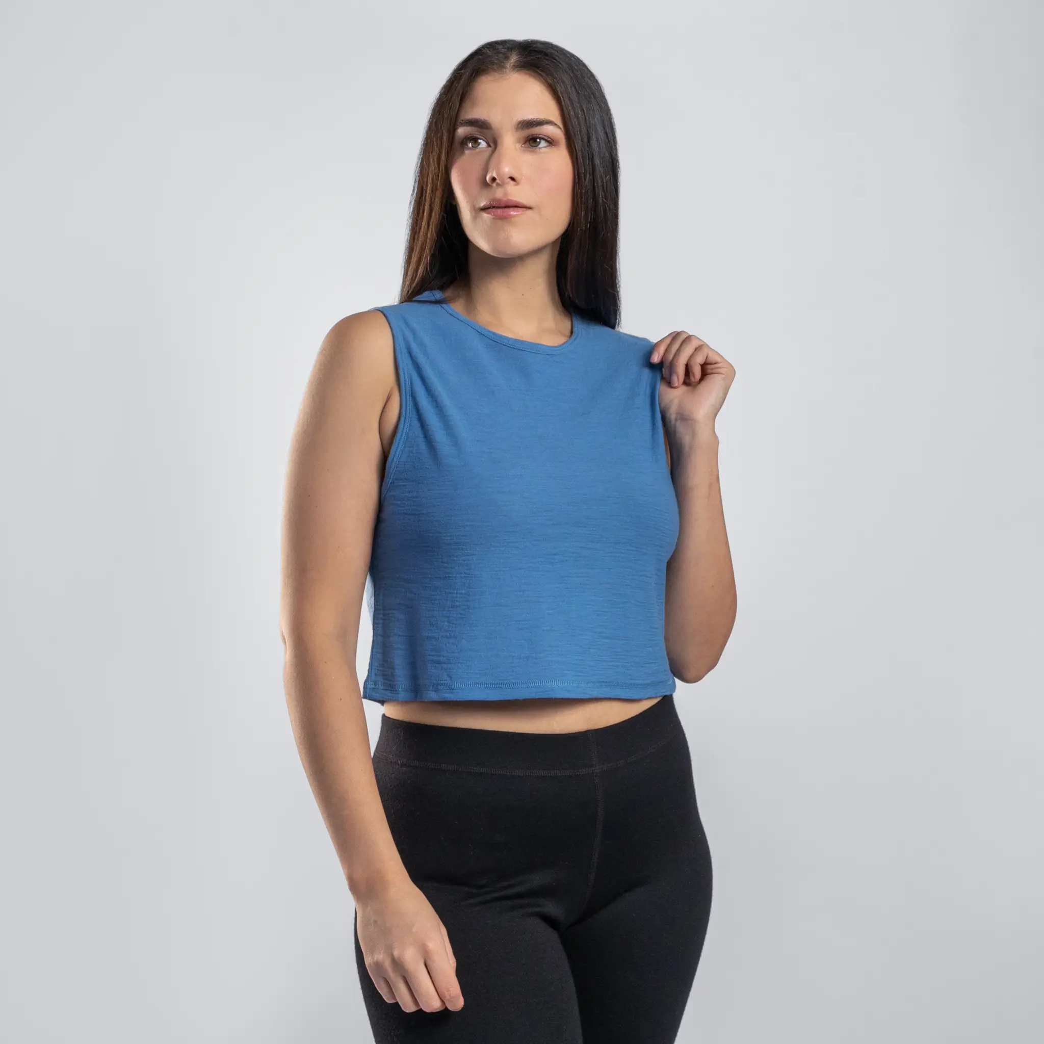 Women's Alpaca Wool Crop Tank Top: 160 Ultralight - Image 21