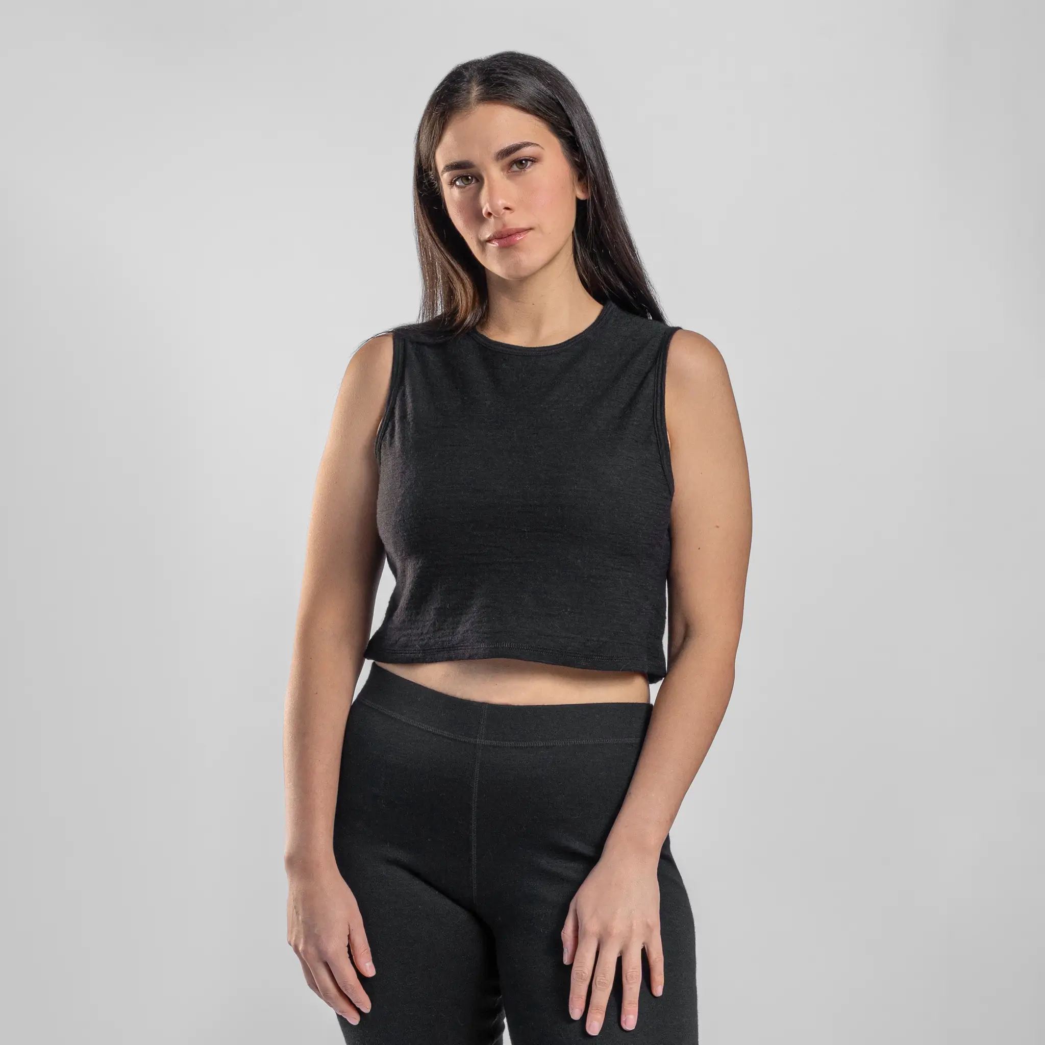 Women's Alpaca Wool Crop Tank Top: 160 Ultralight - Image 5