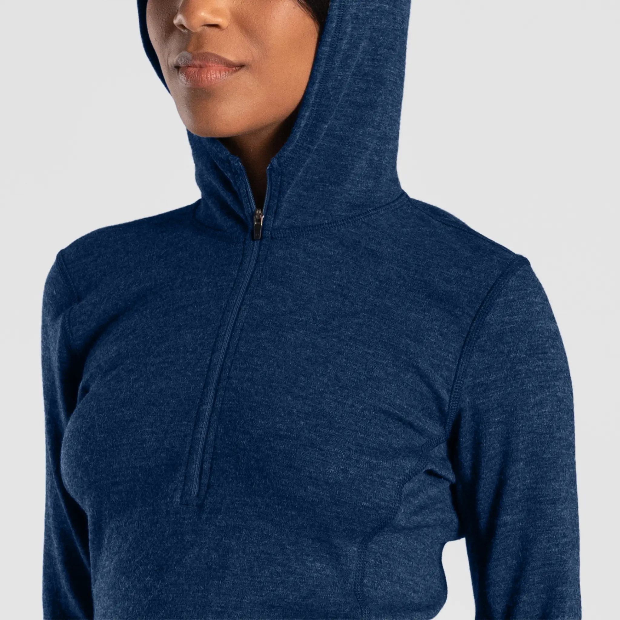 Women's Alpaca Wool Hoodie: 300 Lightweight Half-Zip - Image 13